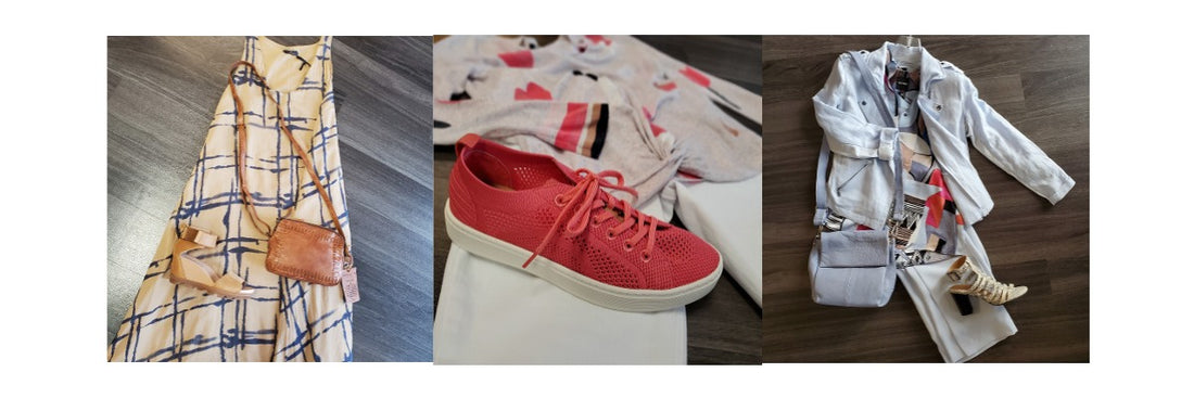 Curated looks from our Favorite Local Boutiques: The Perfect Pairing of Shoes, Clothes and Accessories.