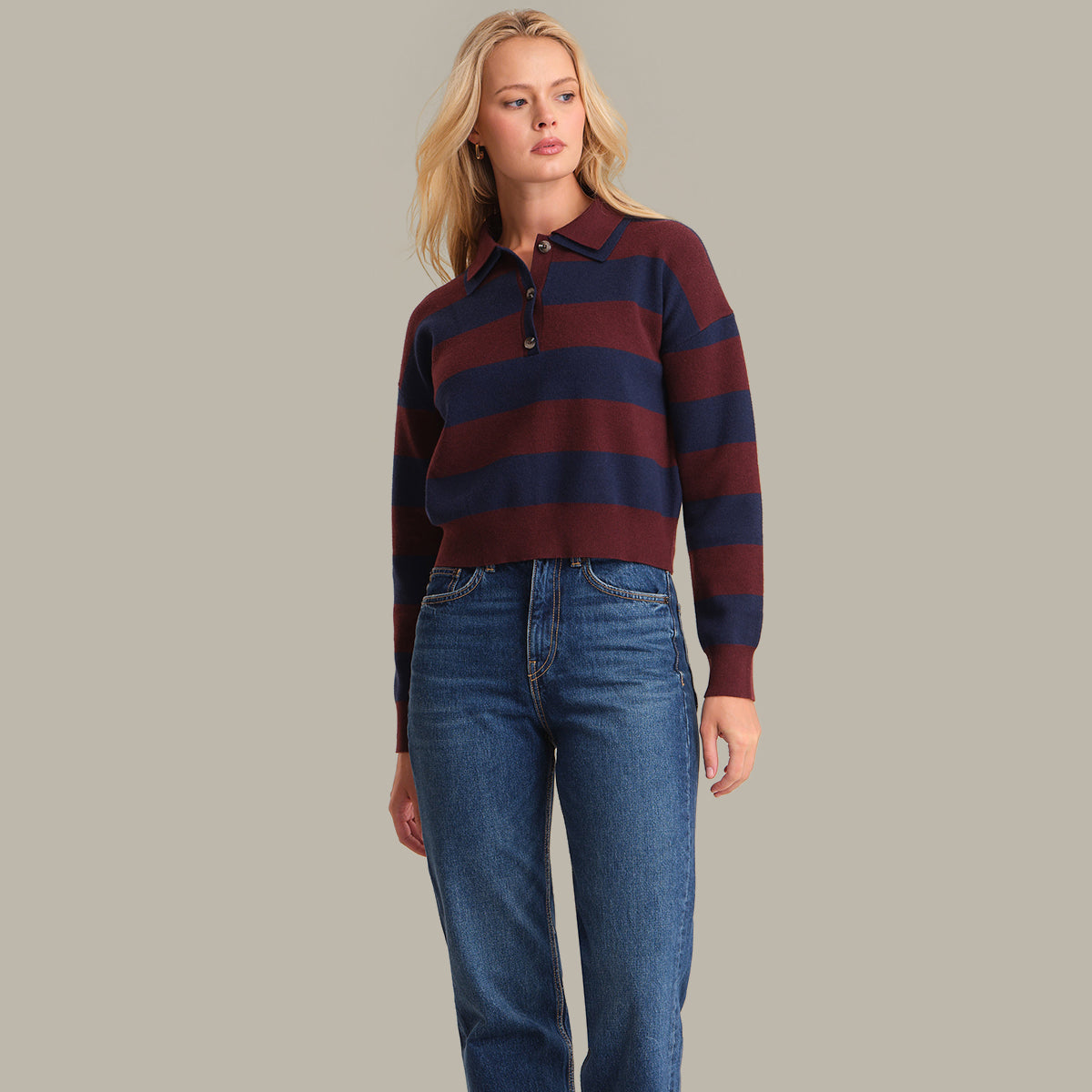 525 - LENNON Rugby Striped Pullover