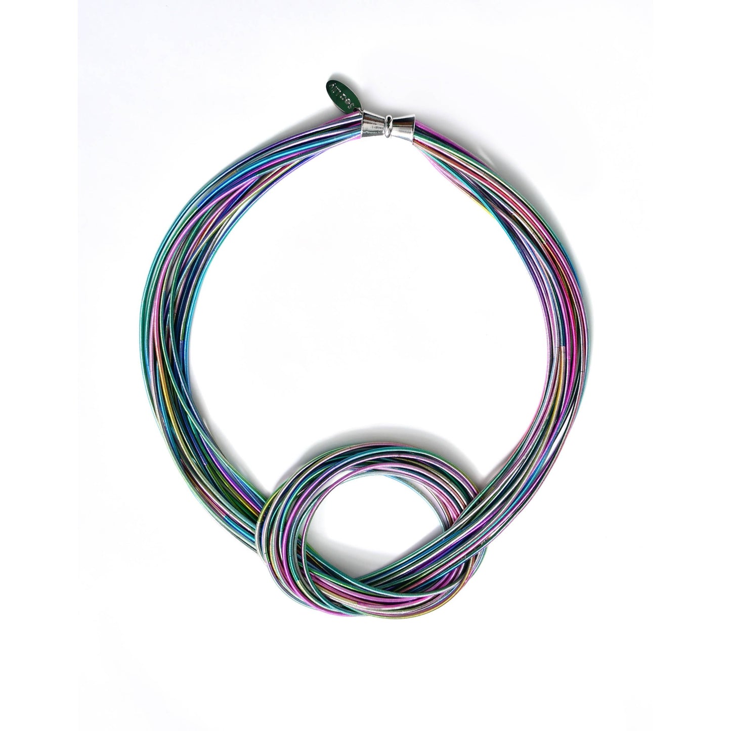 SEA LILY Rainbow Multi Colored Large Knot Necklace, JEWELRY, Sea Lily, Plum Bottom