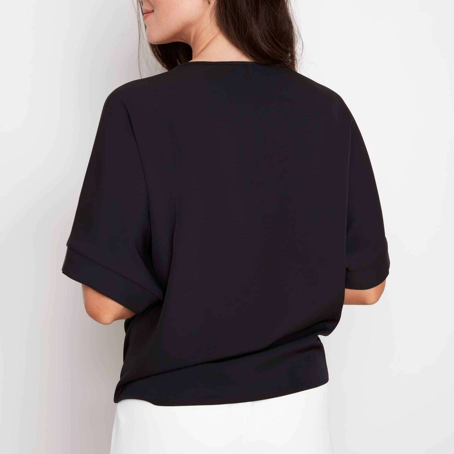 UP! 30591 Tie Knot Top Black, CLOTHING, up!, Plum Bottom