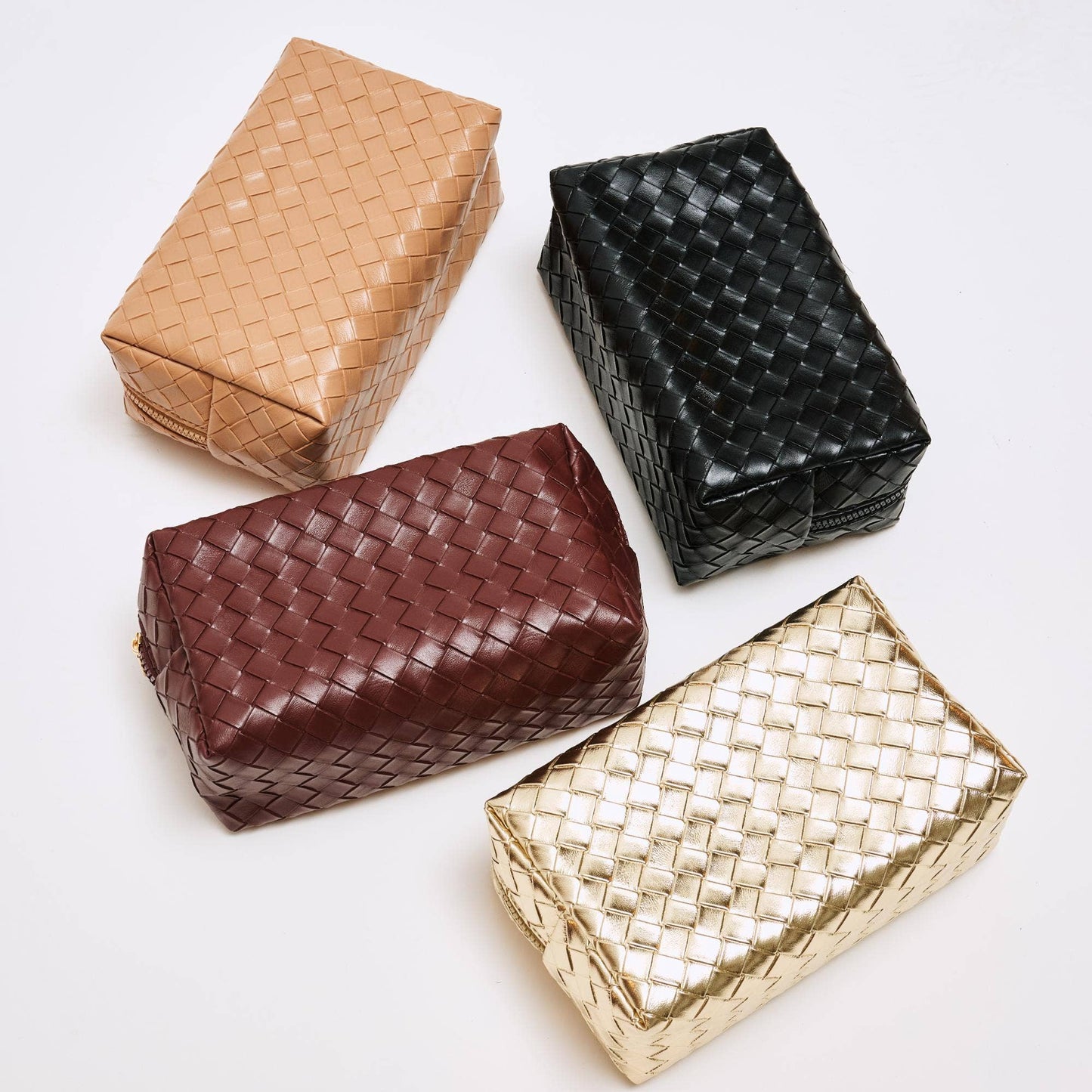 Urban Expressions - Weave & Wander Cosmetic Pouch: Gold