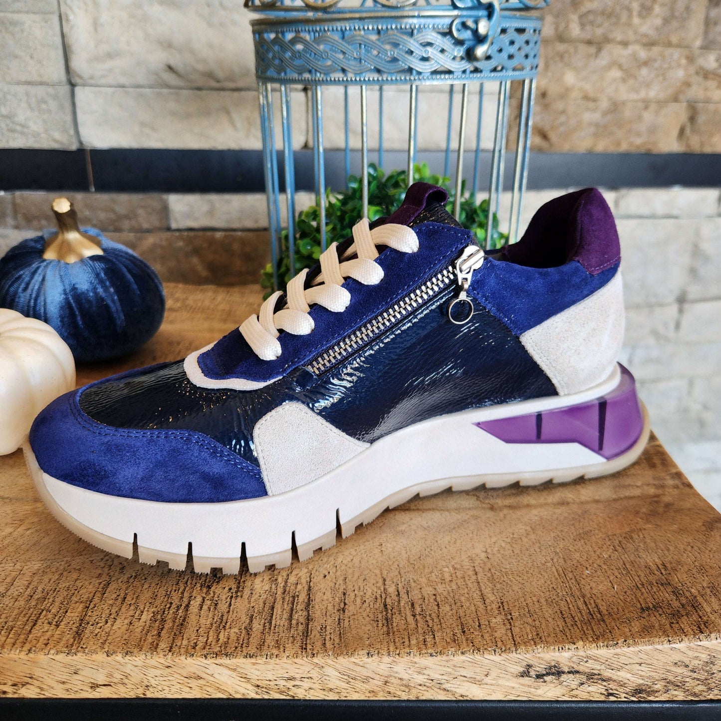 8.48.15 Sneaker - SOFTWAVES - Blue Azel, Sneakers, SOFTWAVES, Plum Bottom