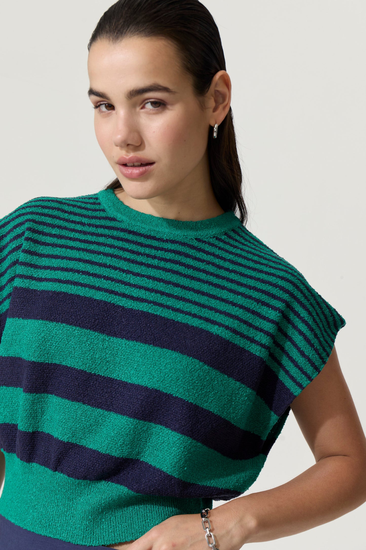 DELUC - ELOAN KNIT - Green Stripe