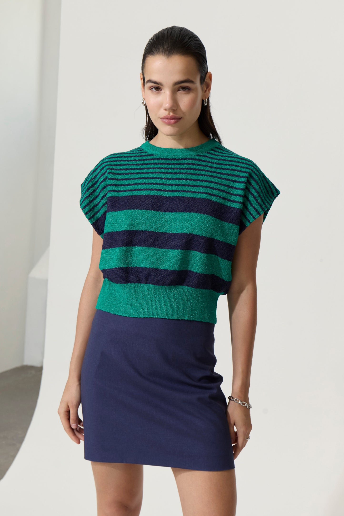 DELUC - ELOAN KNIT - Green Stripe