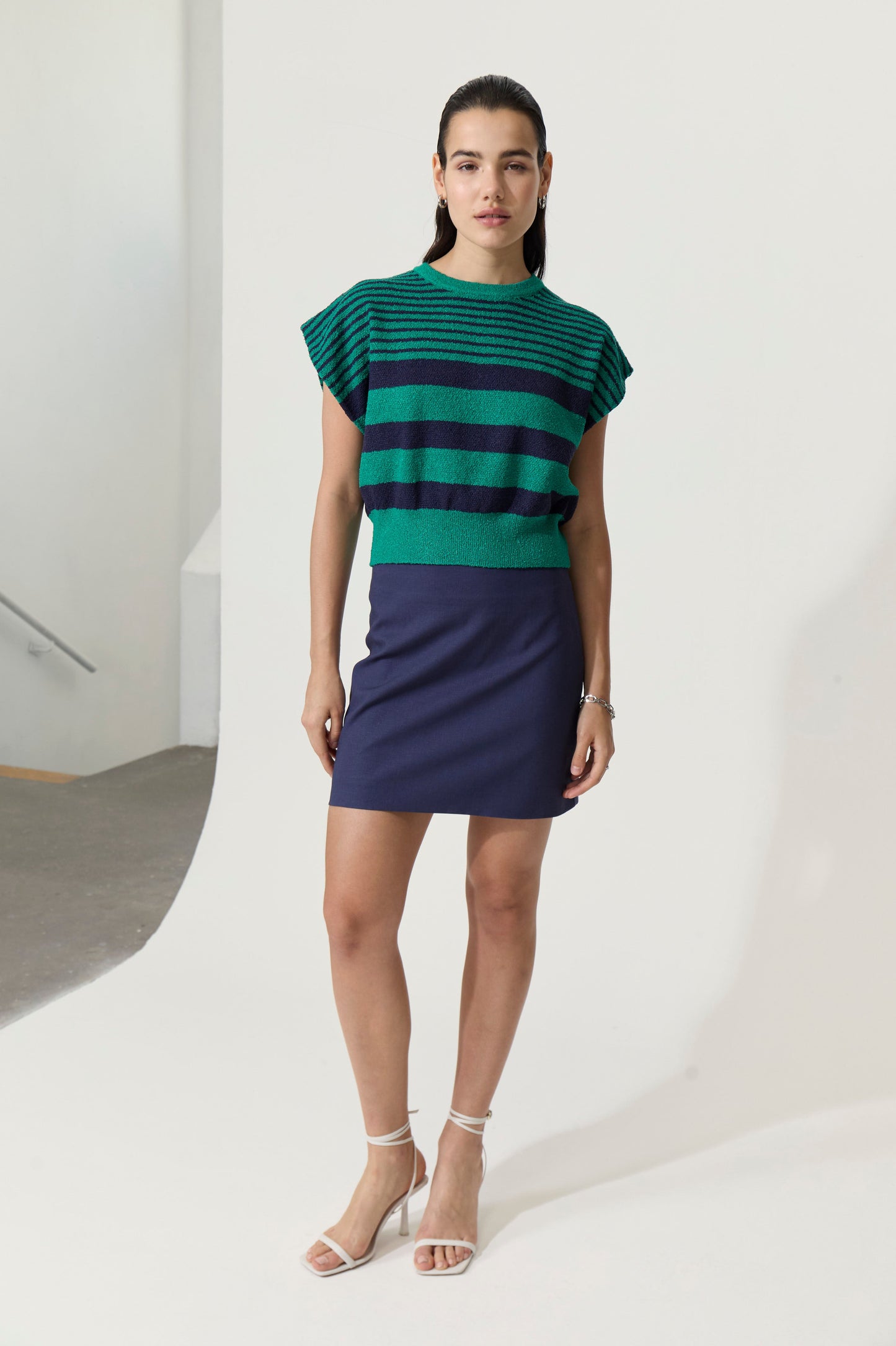 DELUC - ELOAN KNIT - Green Stripe