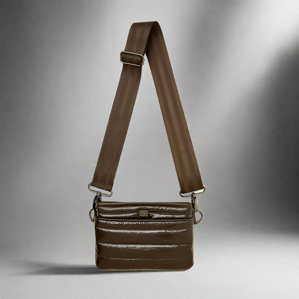 THINK ROYLN Bum Bag in Glossy Chocolate