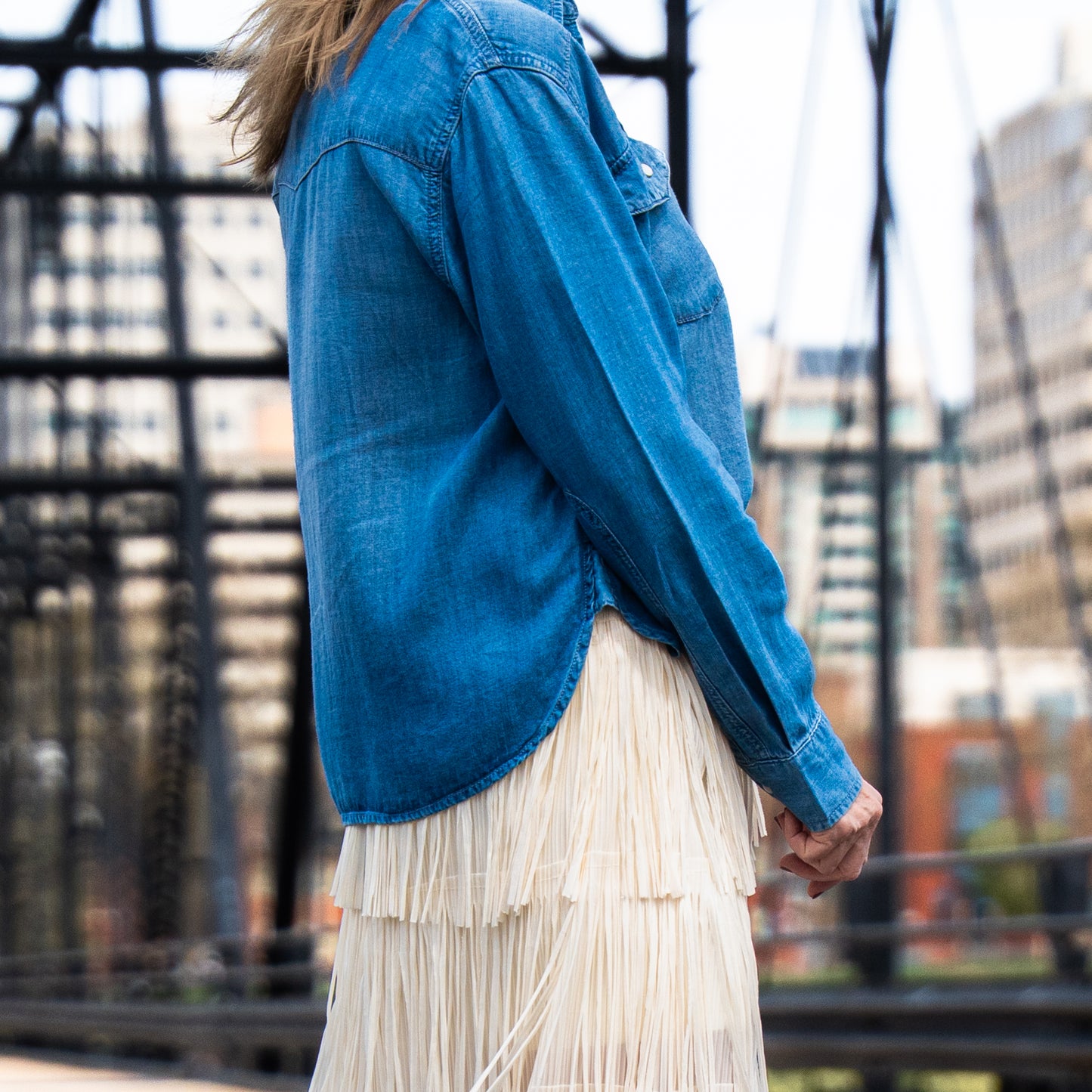 LOLA RIVER - Malena Chambray Shirt