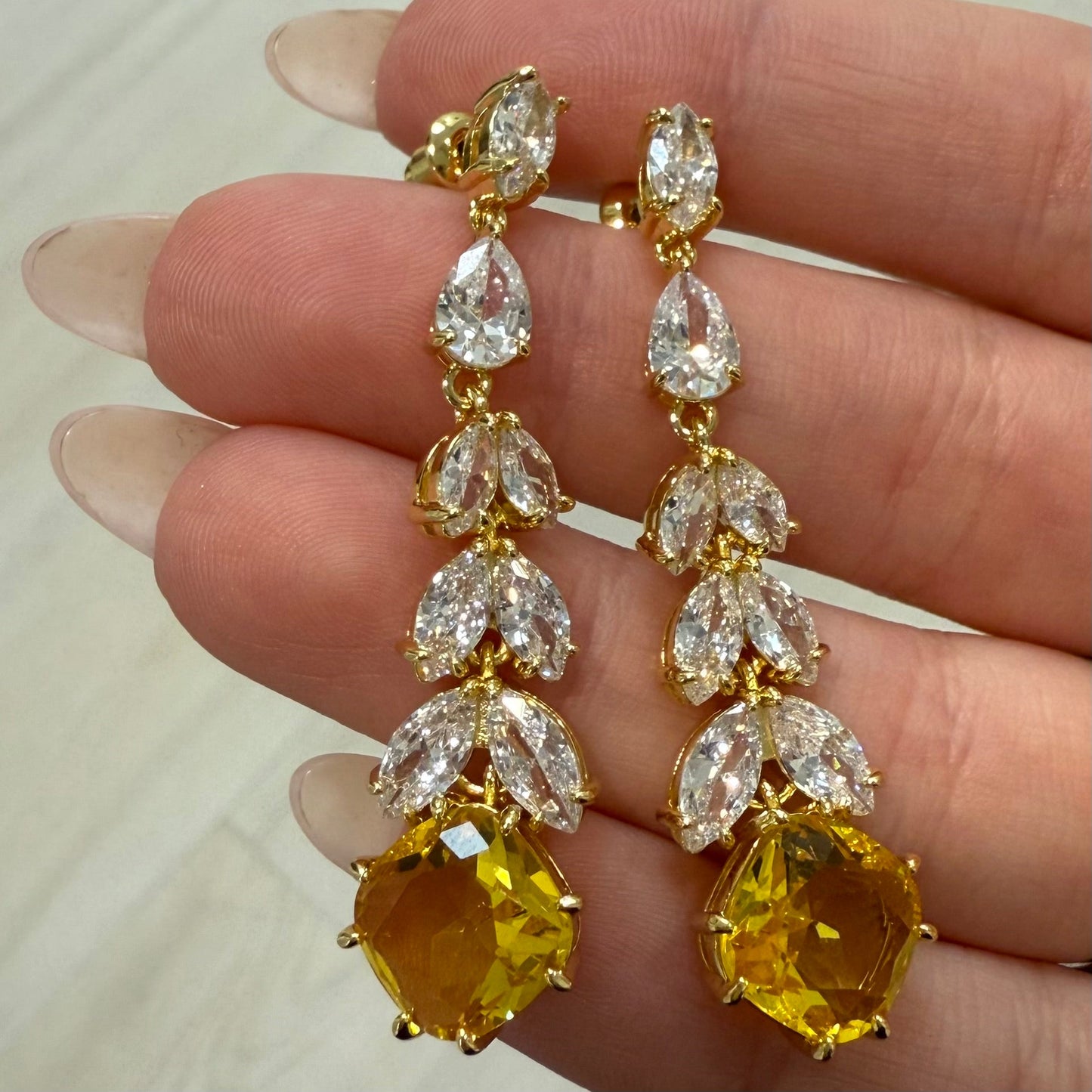 SAHIRA- SOLEIL-CZ-DROP-EARRING