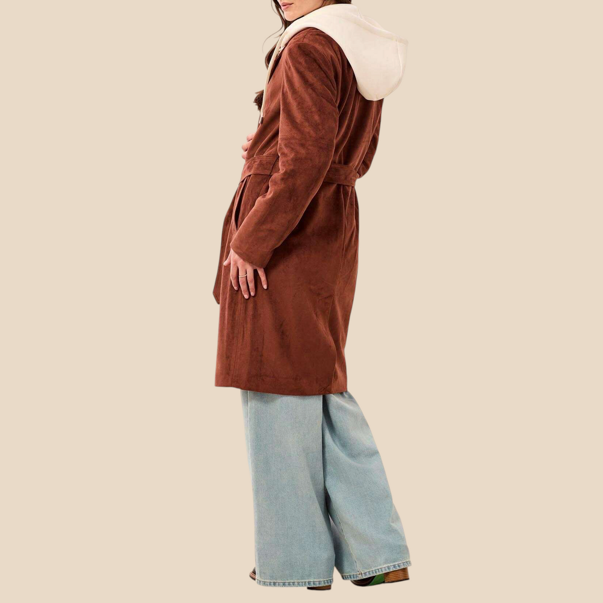 TRIBAL Trench Coat Removeable Hood Intense Rust, Jackets, Tribal, Plum Bottom