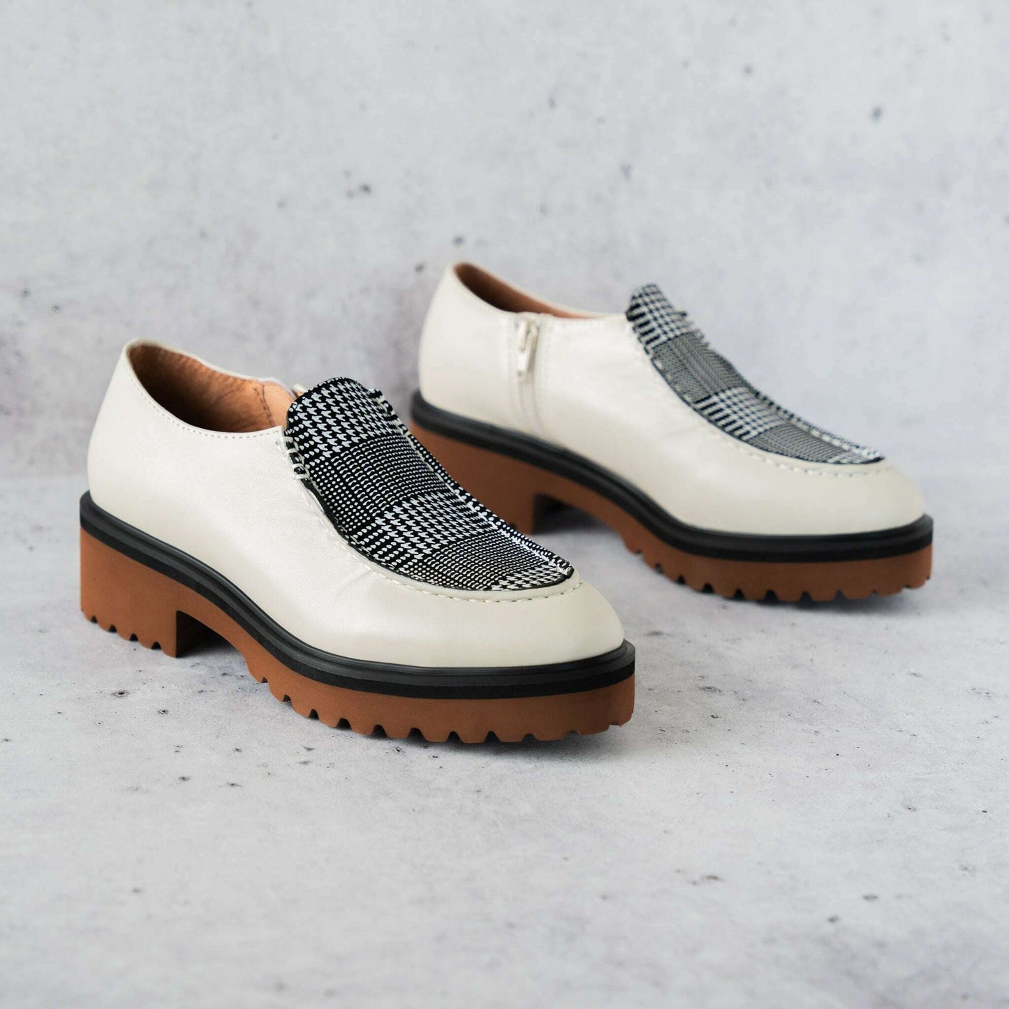 ALL BLACK - Houndstooth Loafer, SHOES, ALL BLACK, Plum Bottom