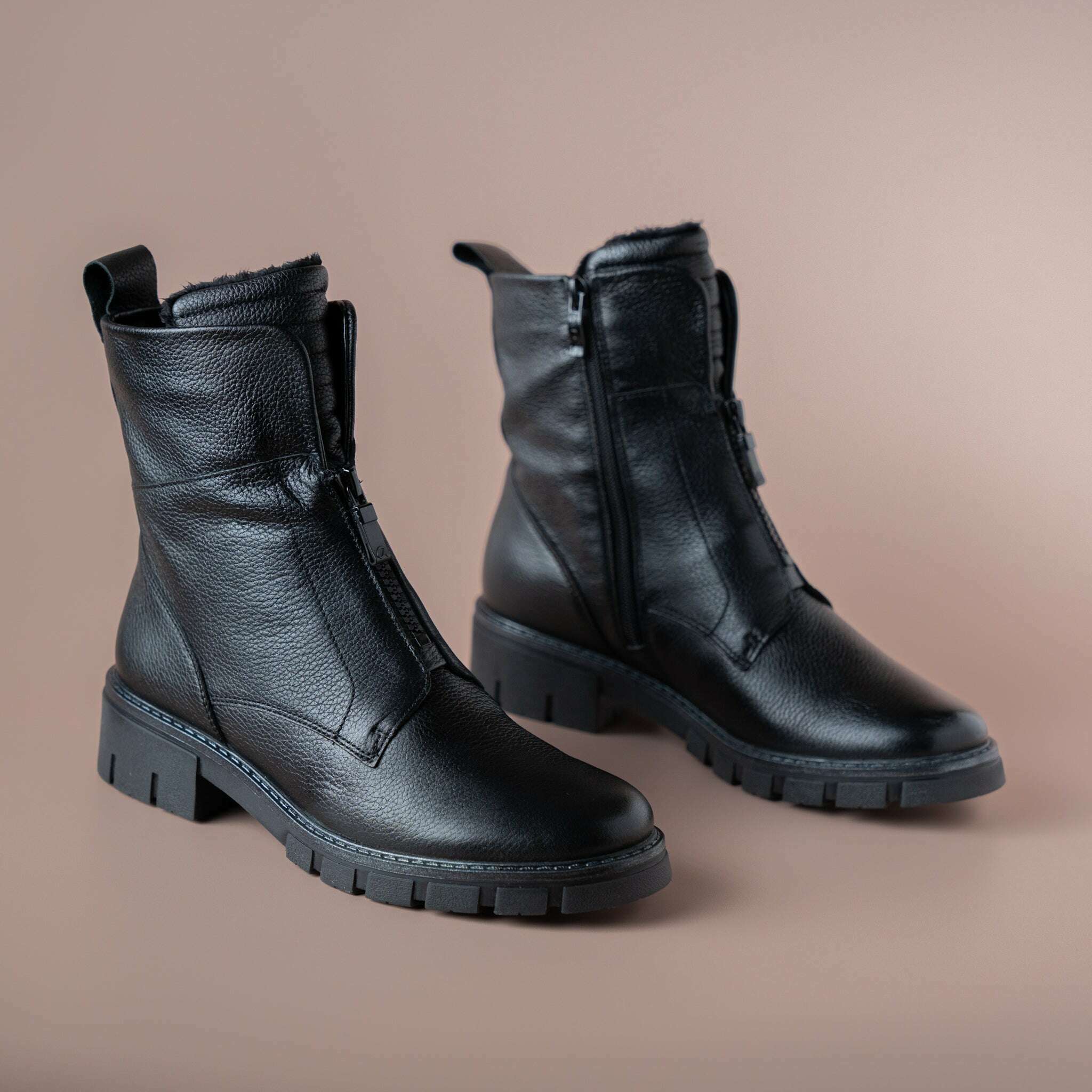 Ara Deon Women's Lug Sole Leather Moto Boot – Plum Bottom