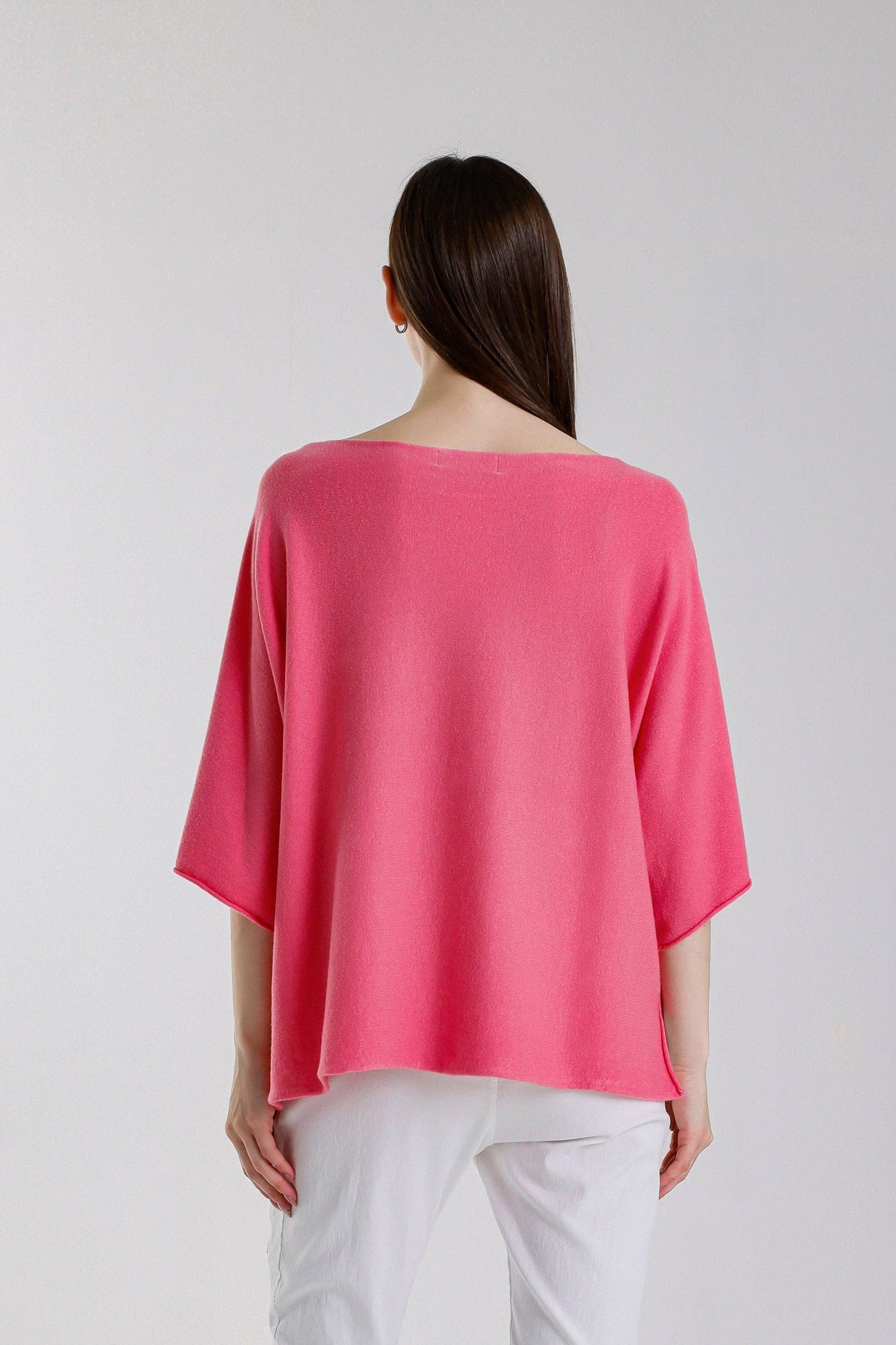 TINA Stephens Italy/Tees By Tina - Quinley Seriously Soft Boat Neck Sweater (BSS402): 440 Turq / One Size