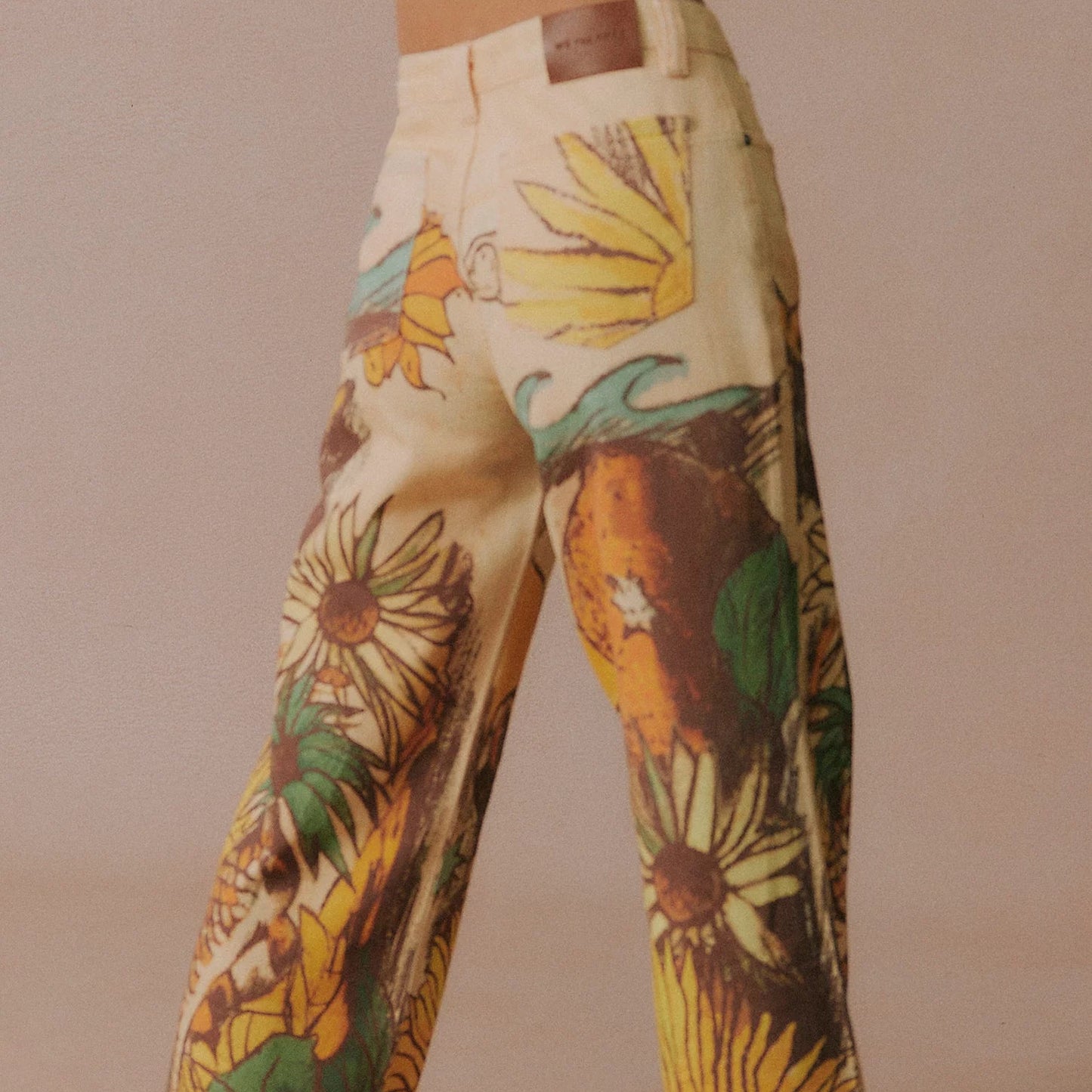 FREE PEOPLE Beach Scene Jean