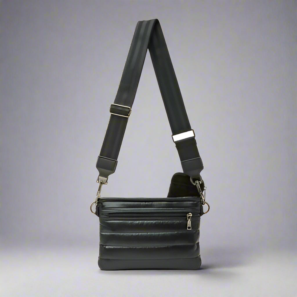 THINK ROYLN Downtown Crossbody in Black Suede