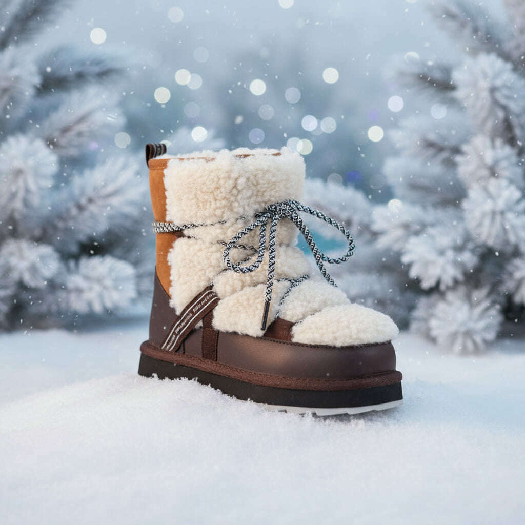 EMU☆ EMU Blurred Teddy Boots | Plum Bottom