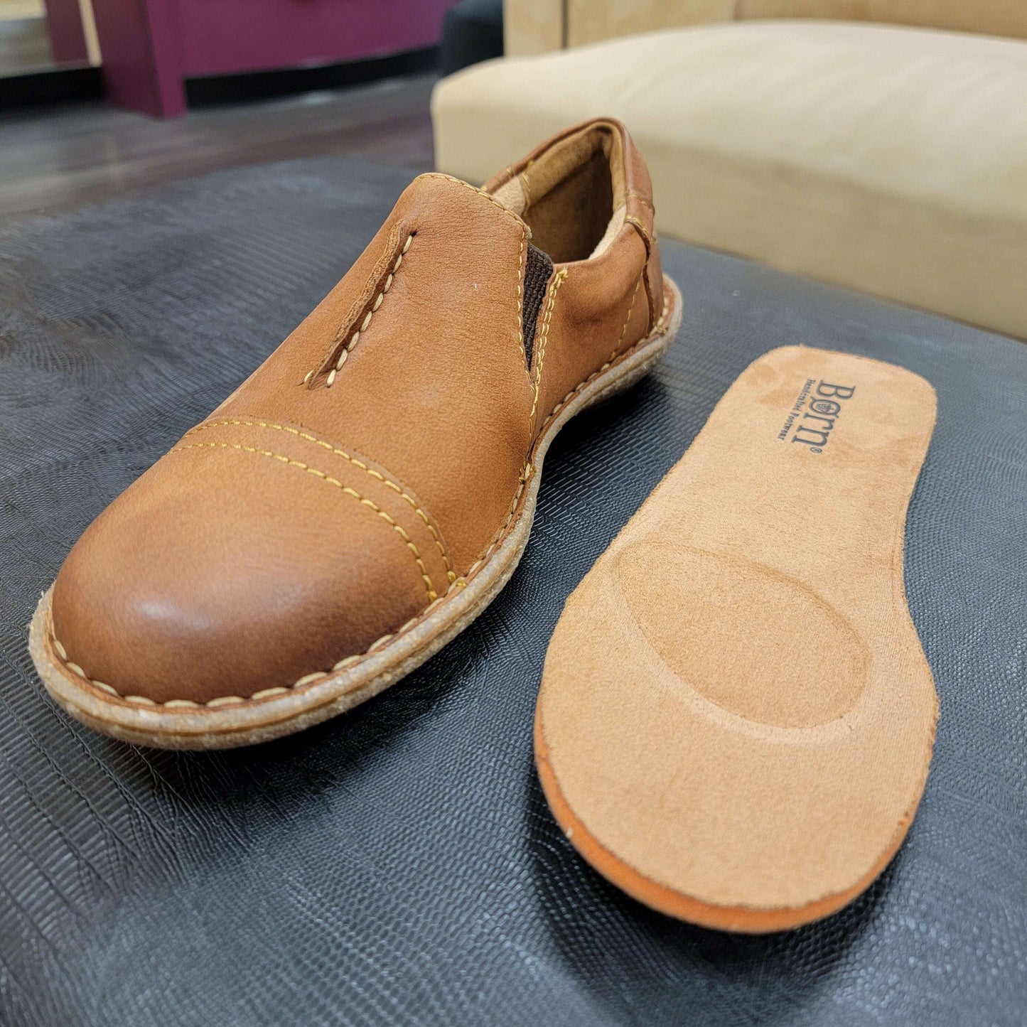 Børn - Nampa - Tan Nubuck, SHOES, BORN, Plum Bottom