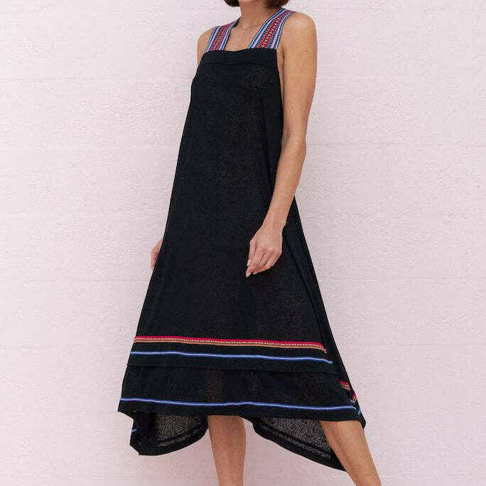 pītusa - St. Tropez Dress Black Standard, CLOTHING, pītusa, Plum Bottom