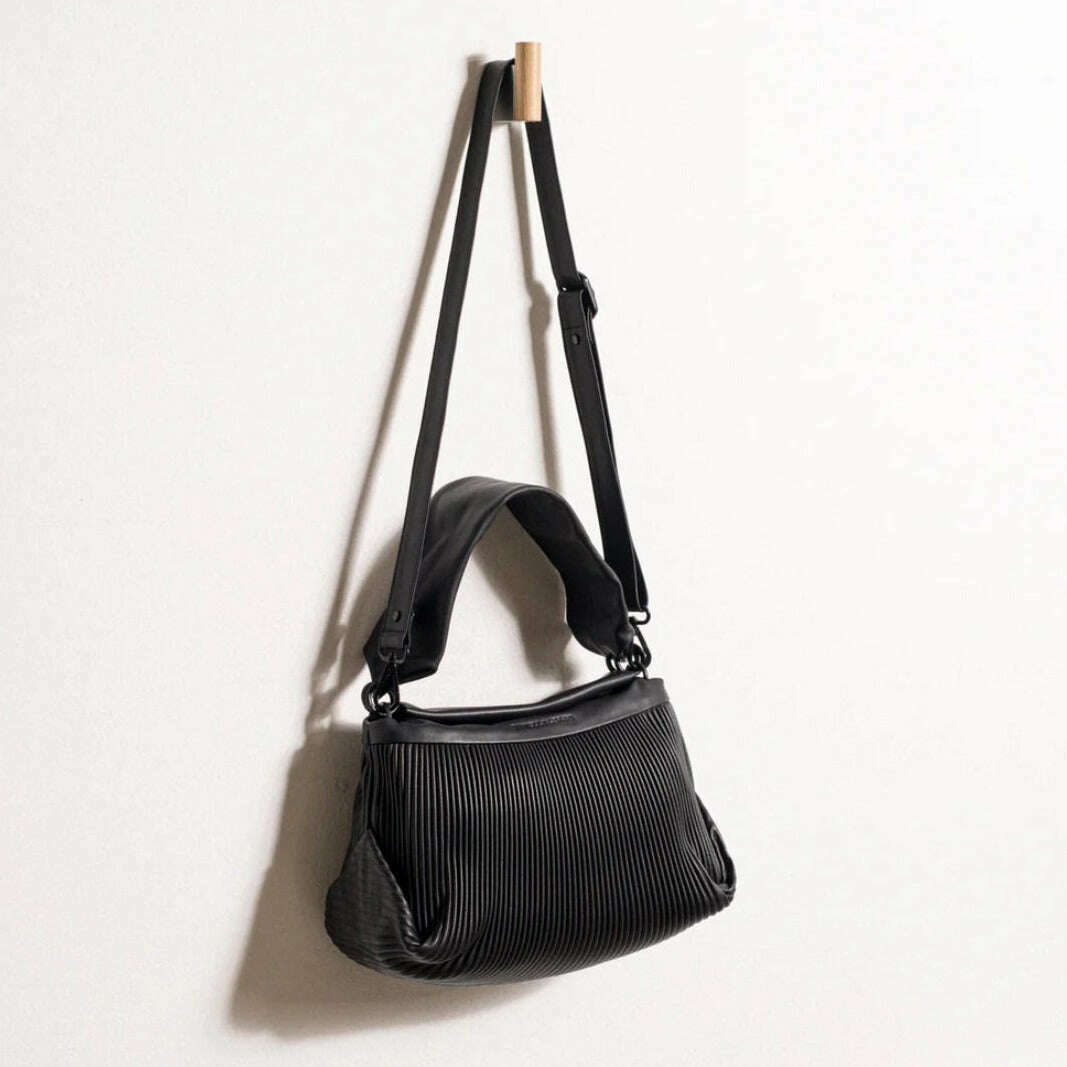DANIELLA LEHAVI - Oasis Medium - Black Plisse, Handbags, Daniella Lehavi, Plum Bottom