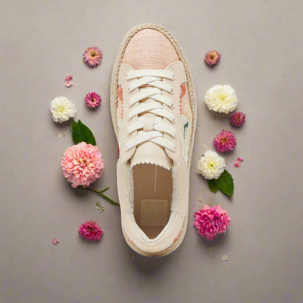 DOLCE VITA - Azalia - Pink Floral Raffia*, Sneakers, Dolce Vita, Plum Bottom
