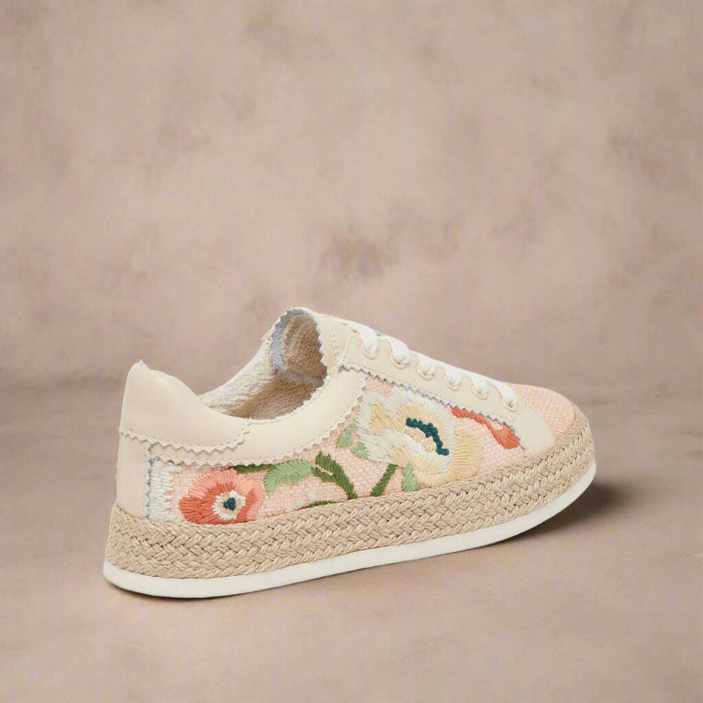 DOLCE VITA - Azalia - Pink Floral Raffia*, Sneakers, Dolce Vita, Plum Bottom
