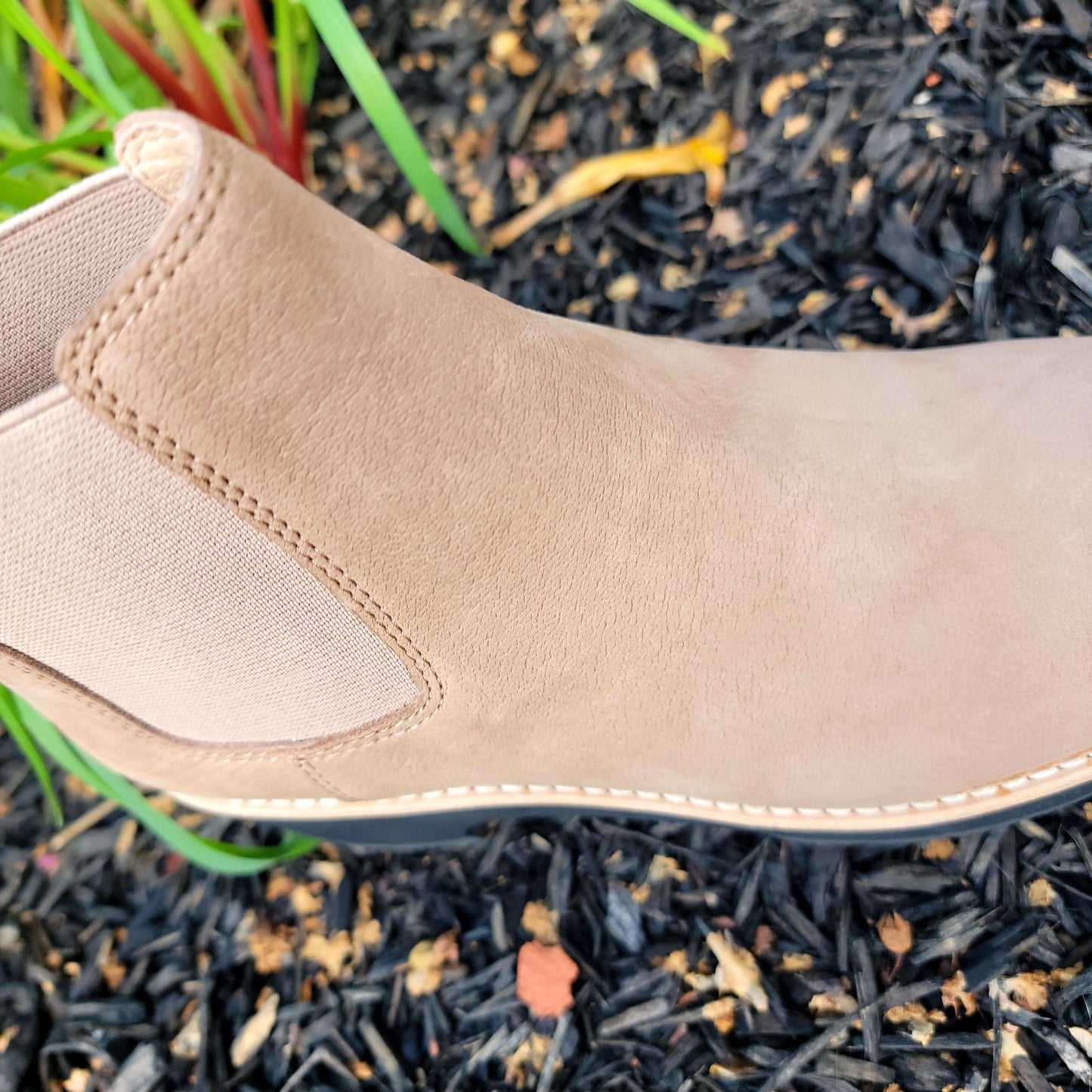 EILEEN FISHER - Jessa - Black Pebble Grain & Cashmere Tumbled Nubuck, Boots, EILEEN FISHER, Plum Bottom