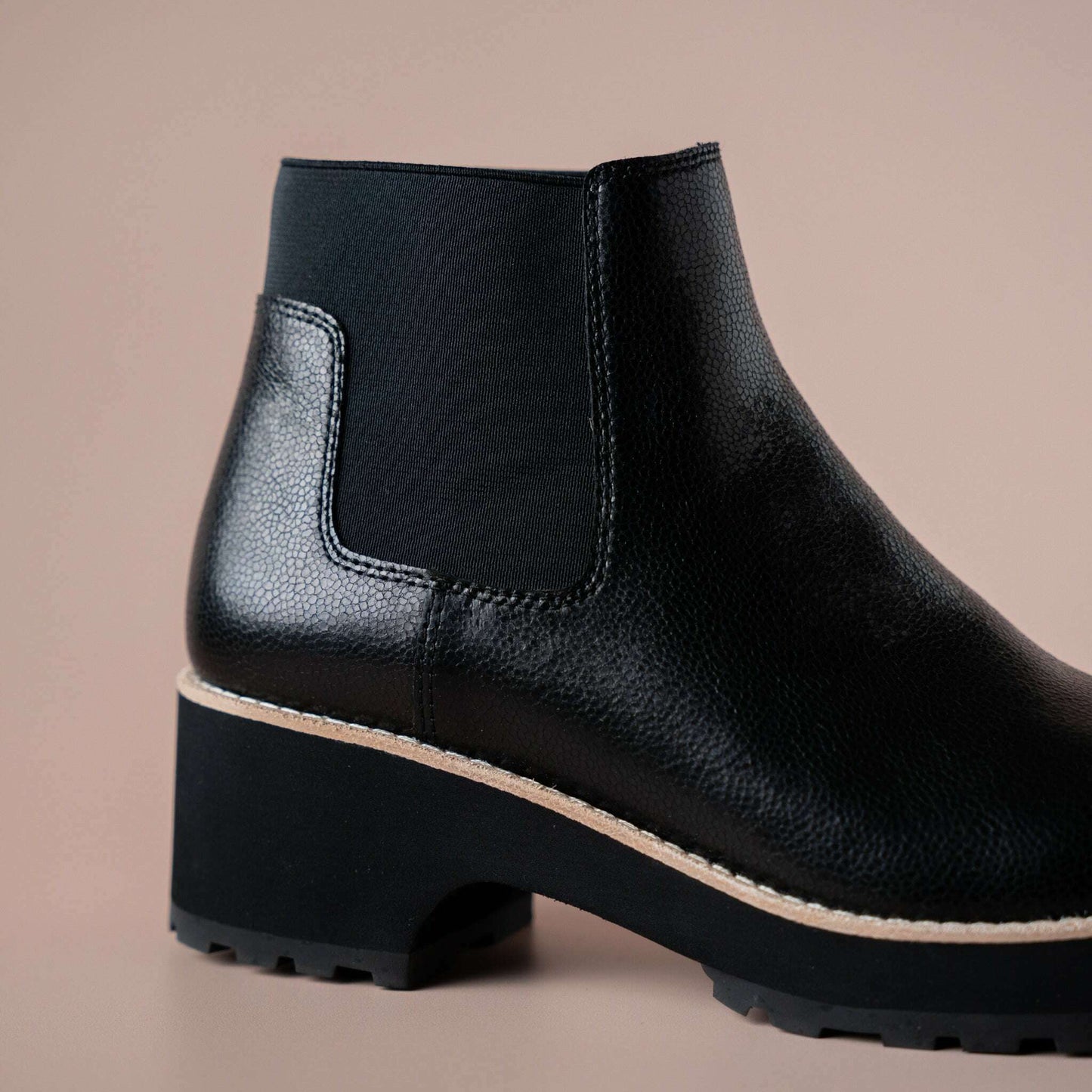 EILEEN FISHER - Jessa - Black Pebble Grain & Cashmere Tumbled Nubuck, CLEARANCE, EILEEN FISHER, Plum Bottom