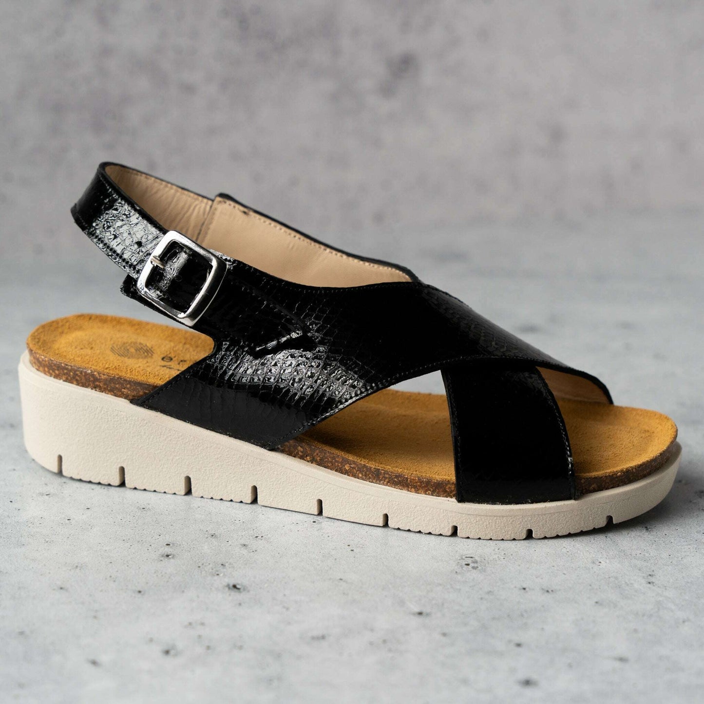 Eric Michael - Cancun - Green/Black/Metallic, sandals, Eric Michael, Plum Bottom