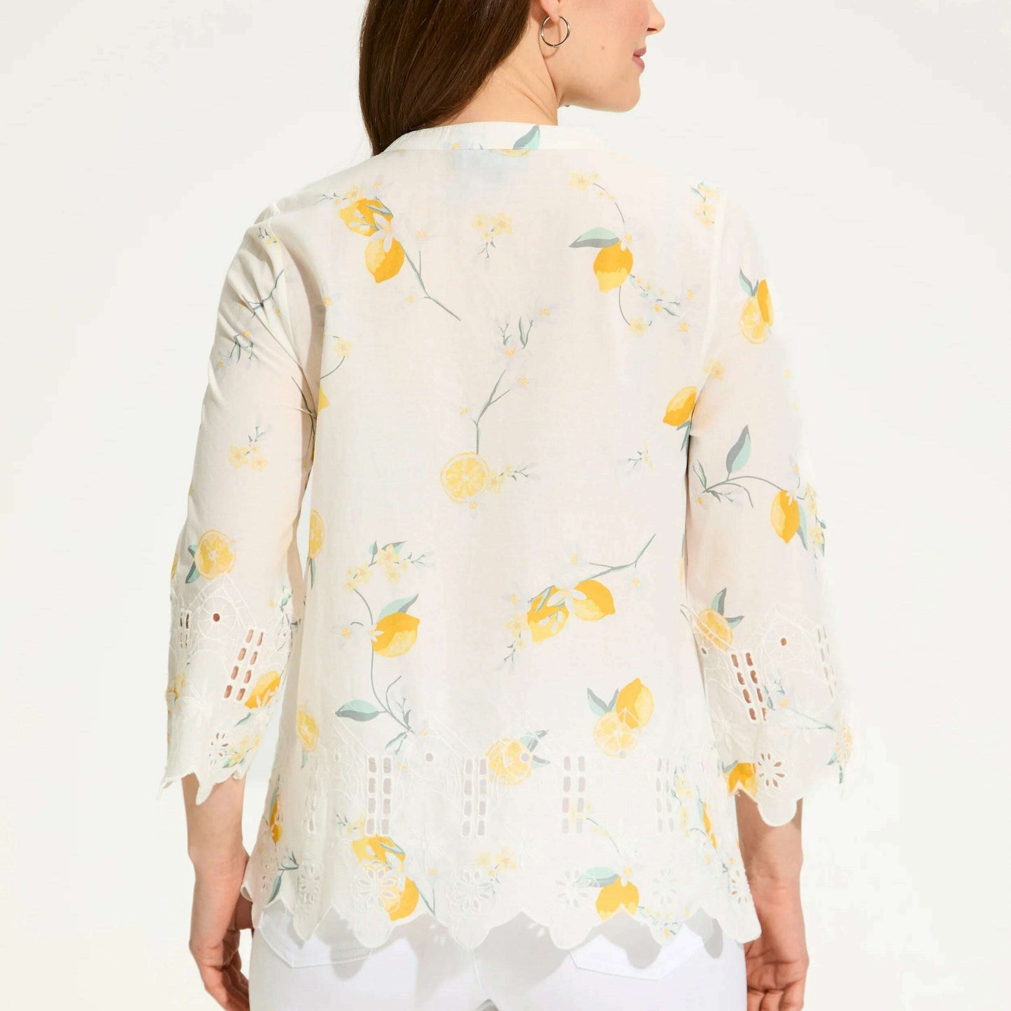FDJ - Eyelet Top - Lemon Print, Tops, FRENCH DRESSING JEANS, Plum Bottom
