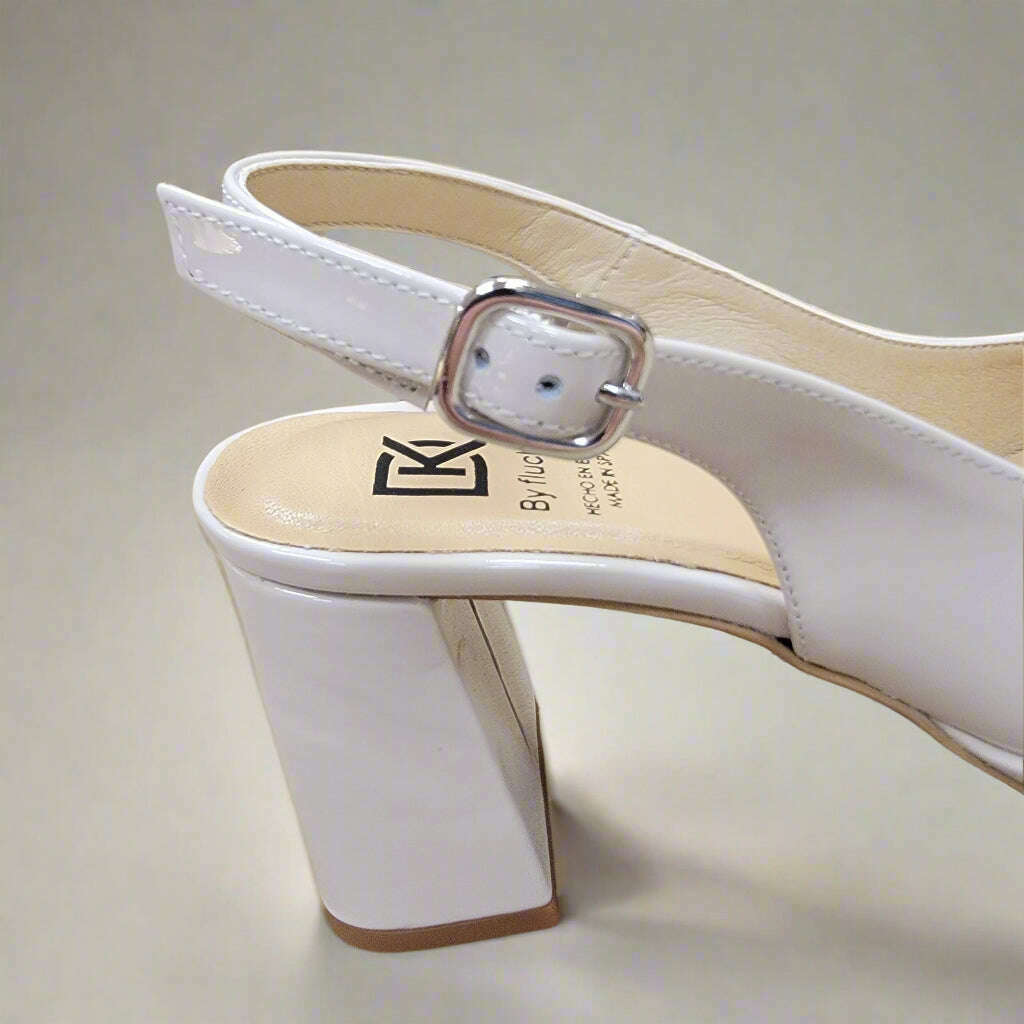 FLUCHOS - Karla in Off White & Black Patent, Pumps, FLUCHOS, Plum Bottom