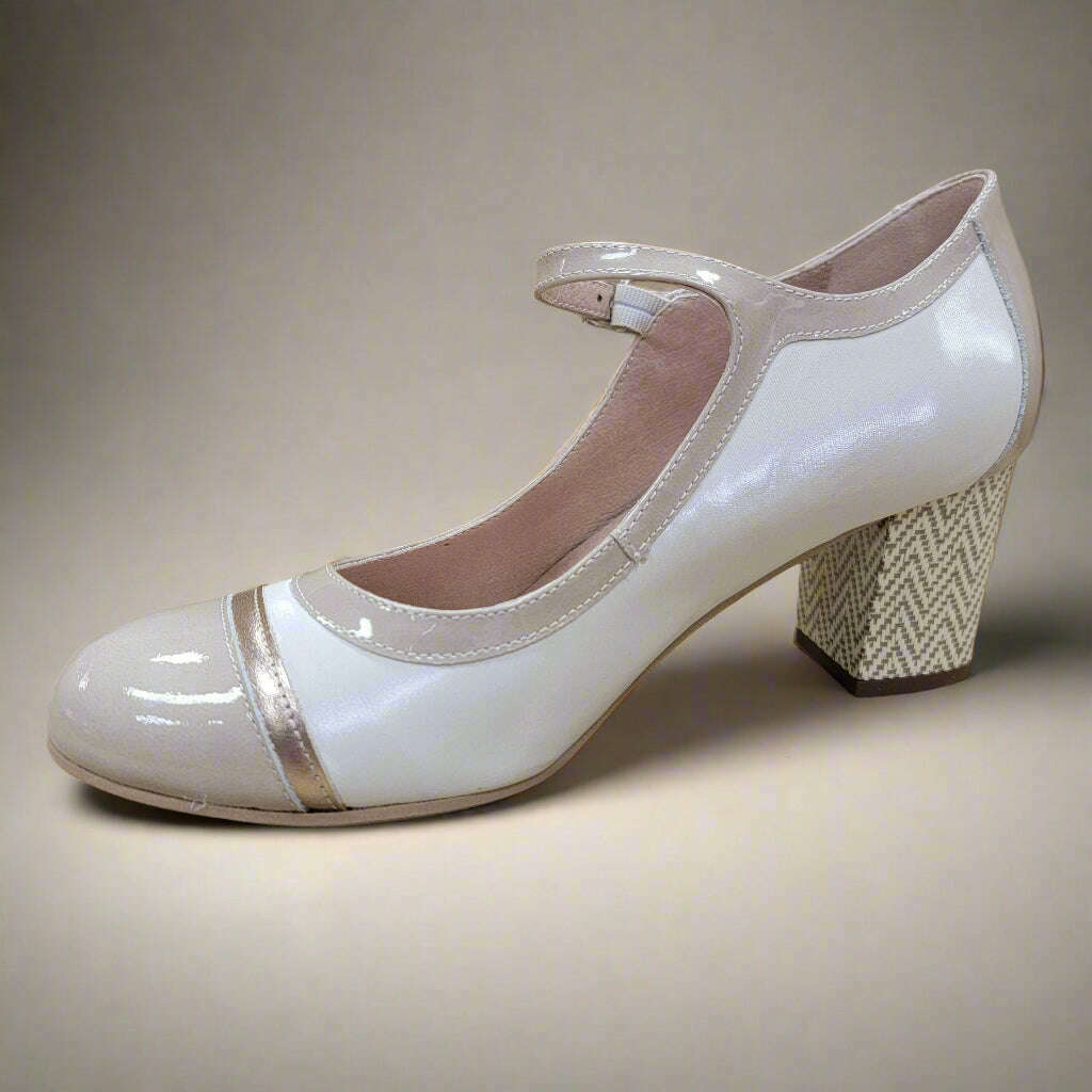 FLUCHOS - Rodin D9092 in Black & Crema, Pumps, FLUCHOS, Plum Bottom