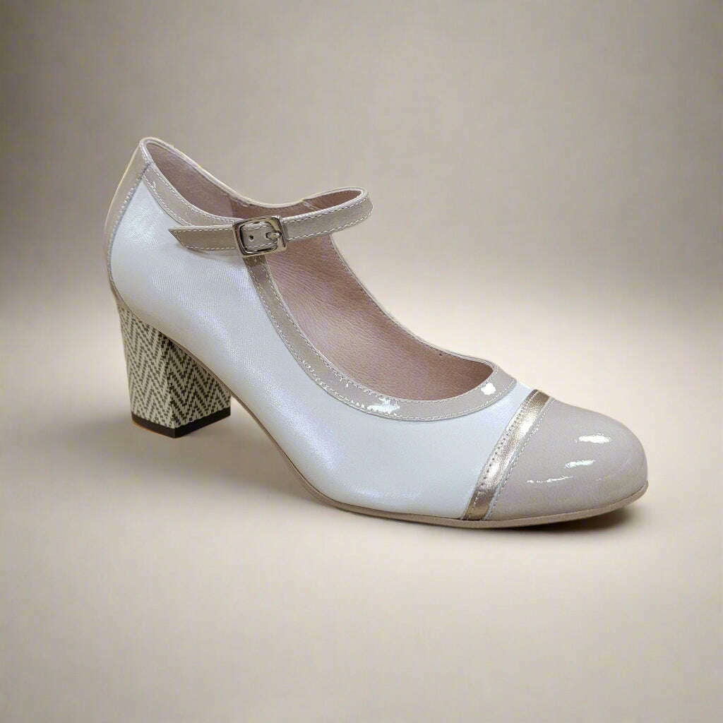 FLUCHOS - Rodin D9092 in Black & Crema, Pumps, FLUCHOS, Plum Bottom