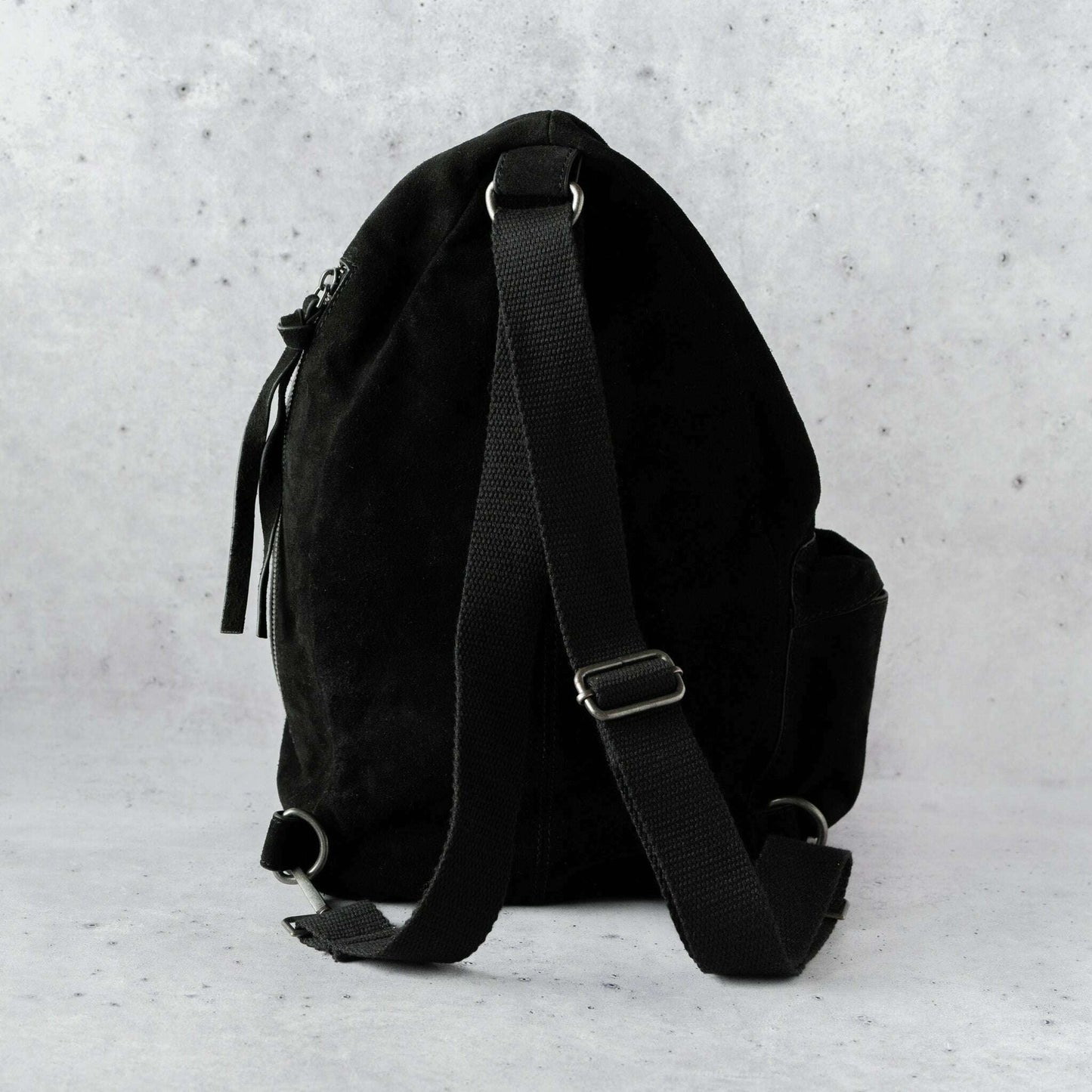 Free People - Oxford Sling Bag - Black Suede, Handbags, Free People, Plum Bottom