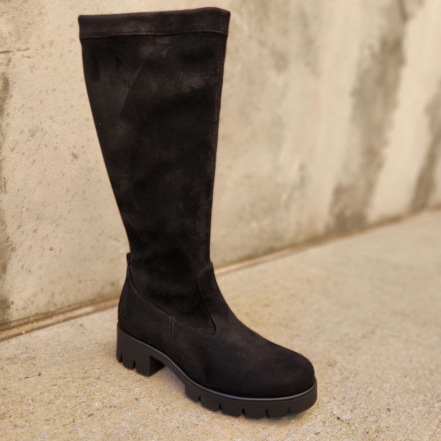 Gabor - 31.719.47 - Black Suede, Boots, Gabor, Plum Bottom