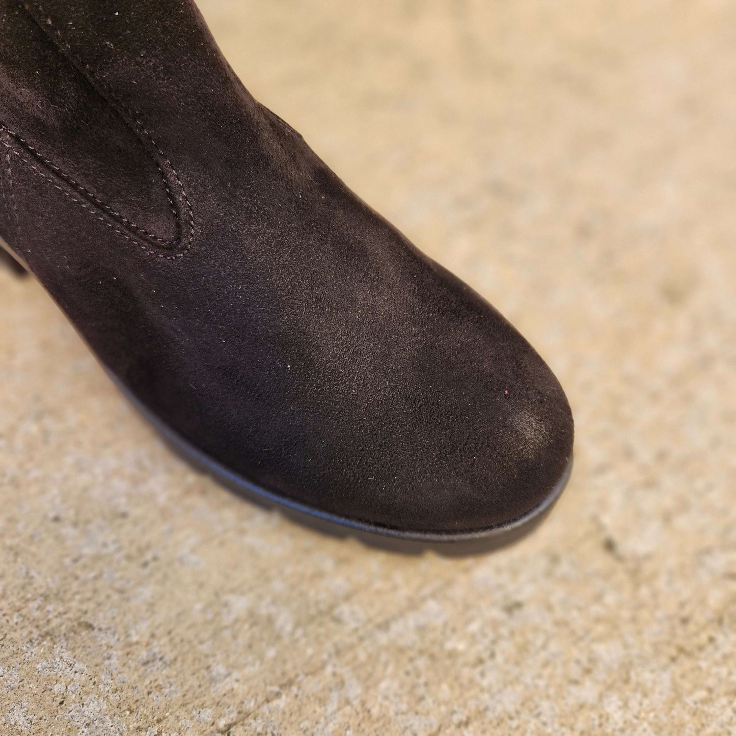 Gabor - 31.719.47 - Black Suede, Boots, Gabor, Plum Bottom