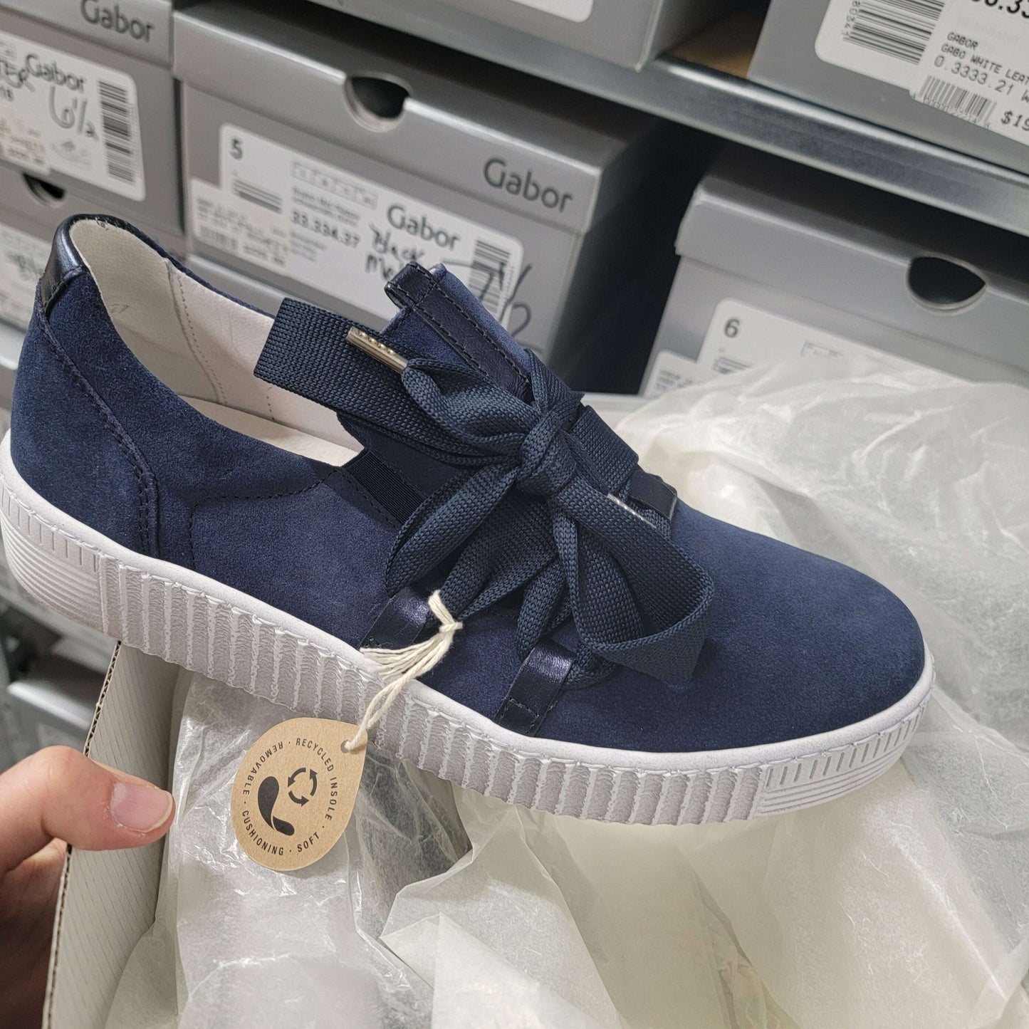 GABOR - 43.333.16 Loafer - Navy Suede, SHOES, Gabor, Plum Bottom