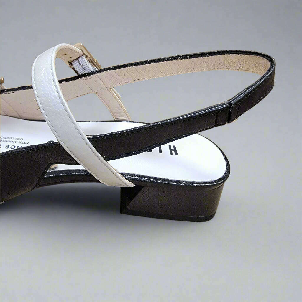 Hispanitas - HV25392 Slingback - Black & White, Flats, Hispanitas, Plum Bottom