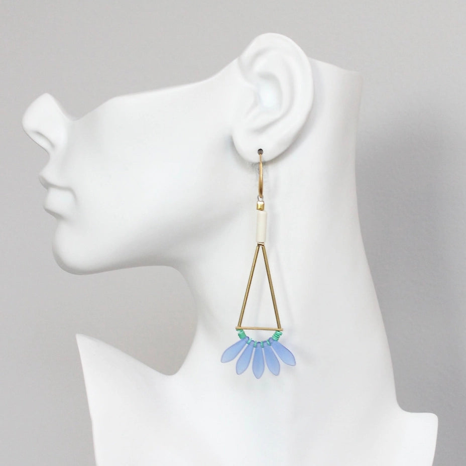 David Aubrey - COBALT & WHITE EARRINGS