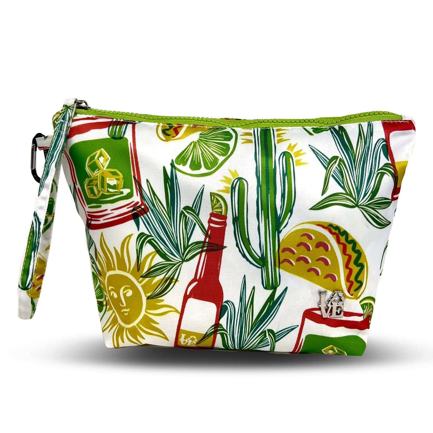 LOVE BAGS Pool Party Water Resistant Pouch Fiesta Time, ACCESSORIES, Love Bags, Plum Bottom