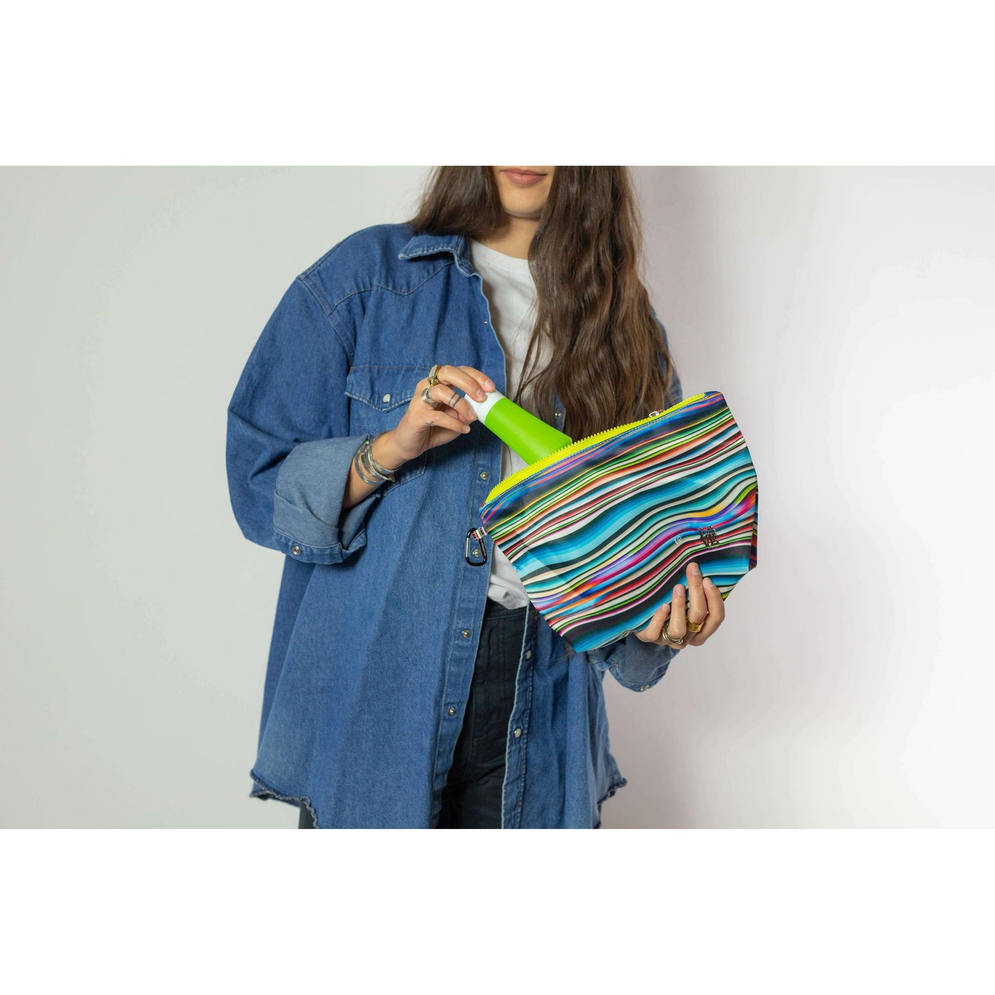 LOVE BAGS Pool Party Water Resistant Pouch Wavy Gravy, ACCESSORIES, Love Bags, Plum Bottom