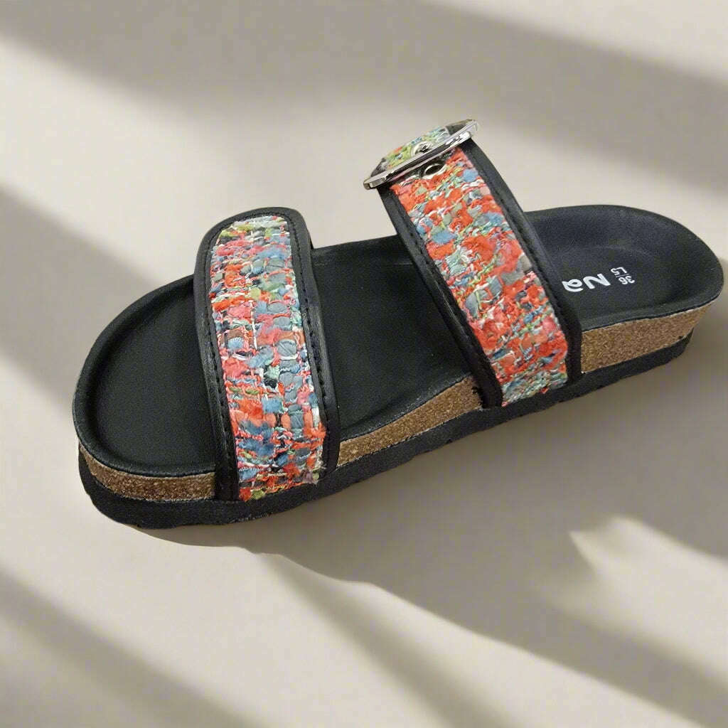 Naot - NASHVILLE - Pink & White Tweed/Black, Sandals, Yaleet, Plum Bottom