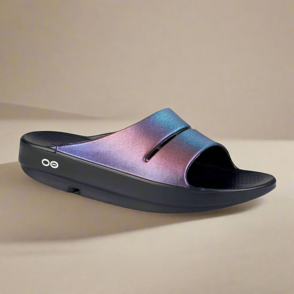 OOFOS - OOAHH LUXE - Midnight Spectre, Sandals, OOFOS, Plum Bottom