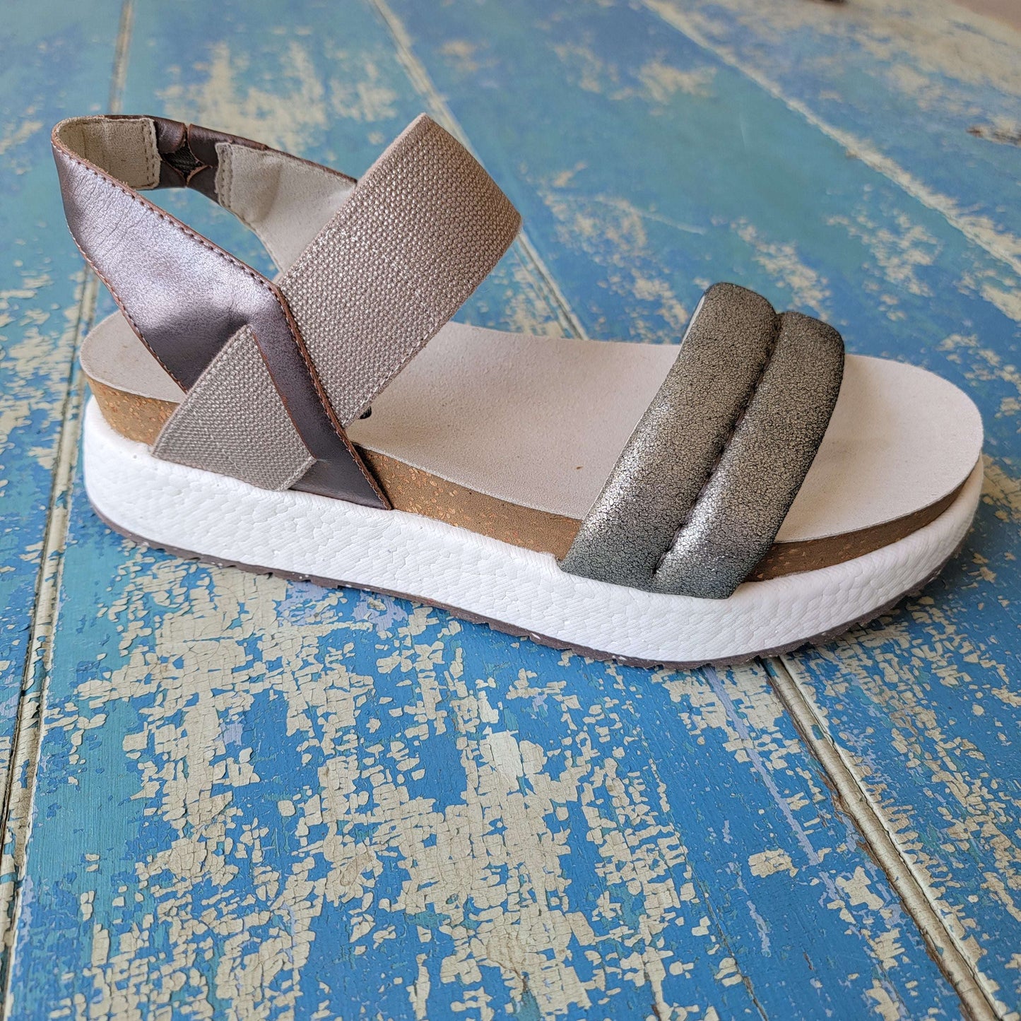 OTBT - LIBRA - Silver & Black, Sandals, OTBT, Plum Bottom