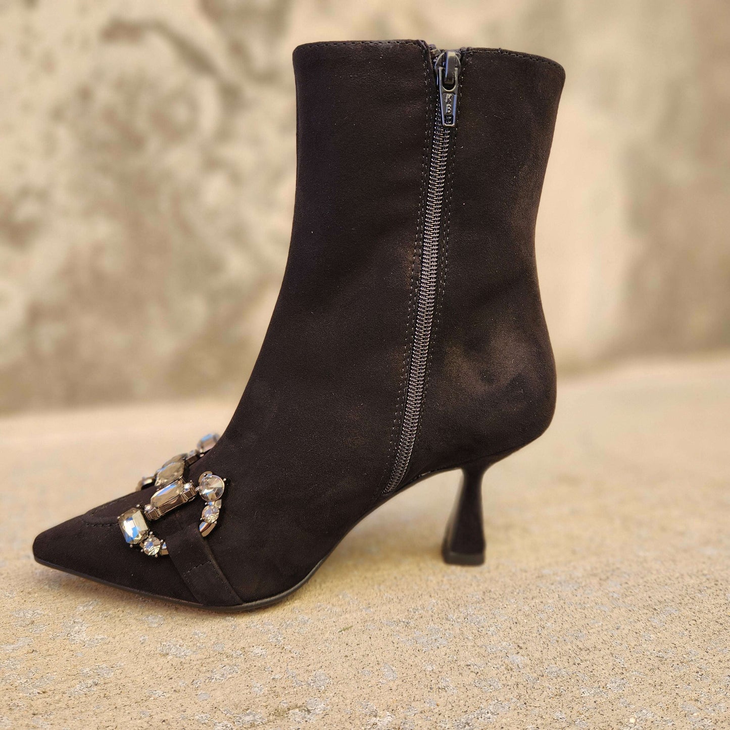 Pedro Anton - Black Suede Bootie, Boots, PEDRO ANTON, Plum Bottom