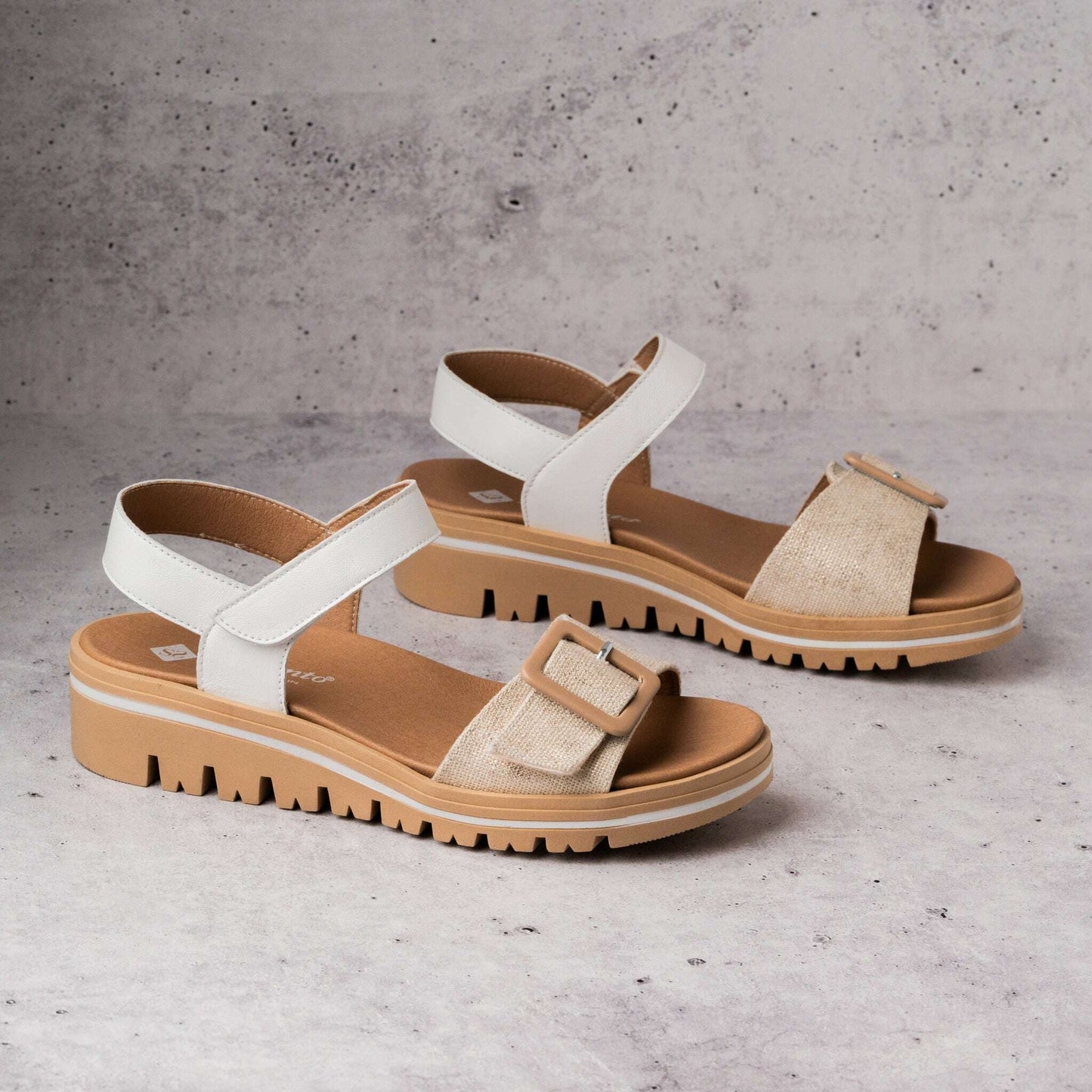 Pie Santo - Joia Sandal (240023) - Beige, Sandals, Pie Santo, Plum Bottom