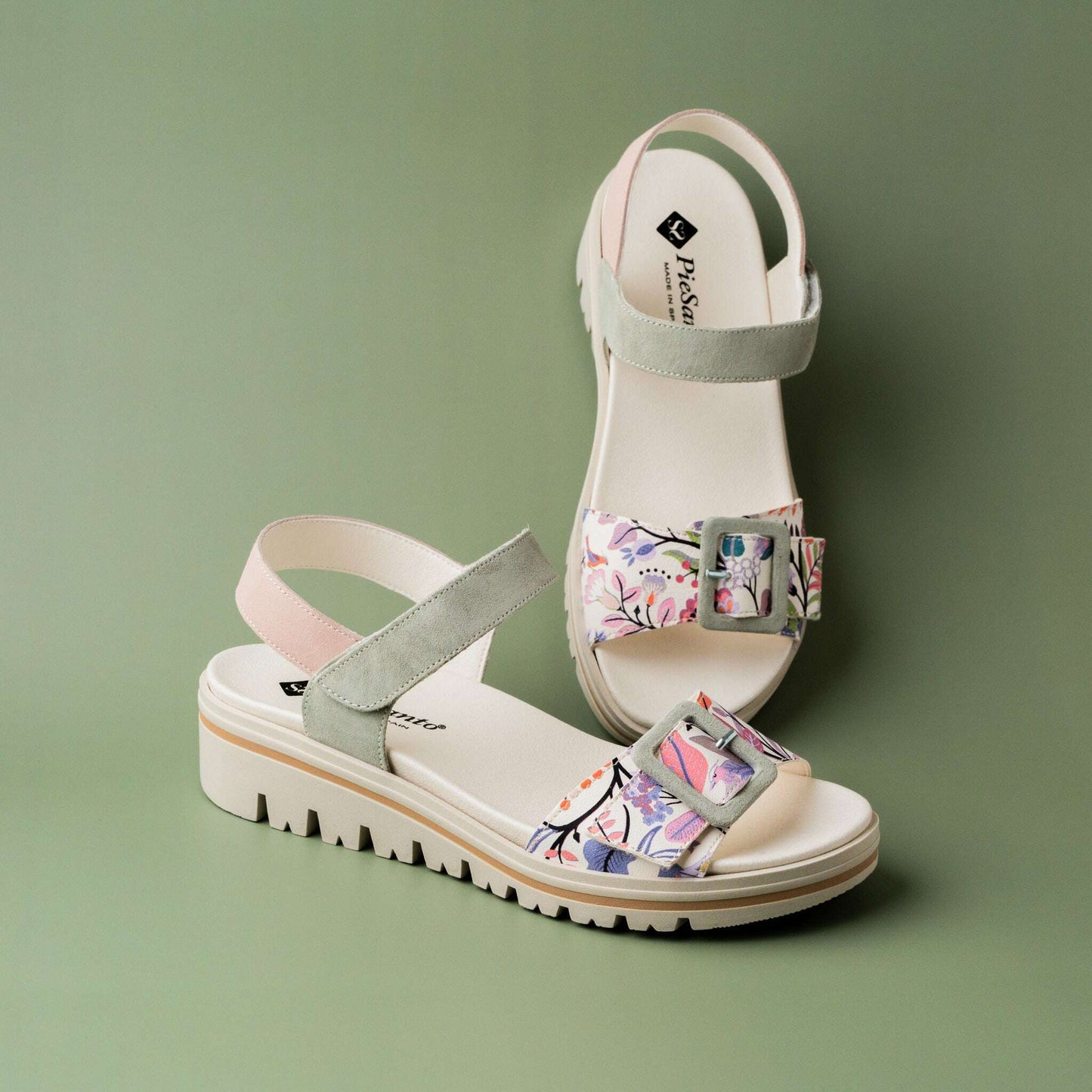 Pie Santo - Ram Sandal (240023) - White Floral, Sandals, Pie Santo, Plum Bottom