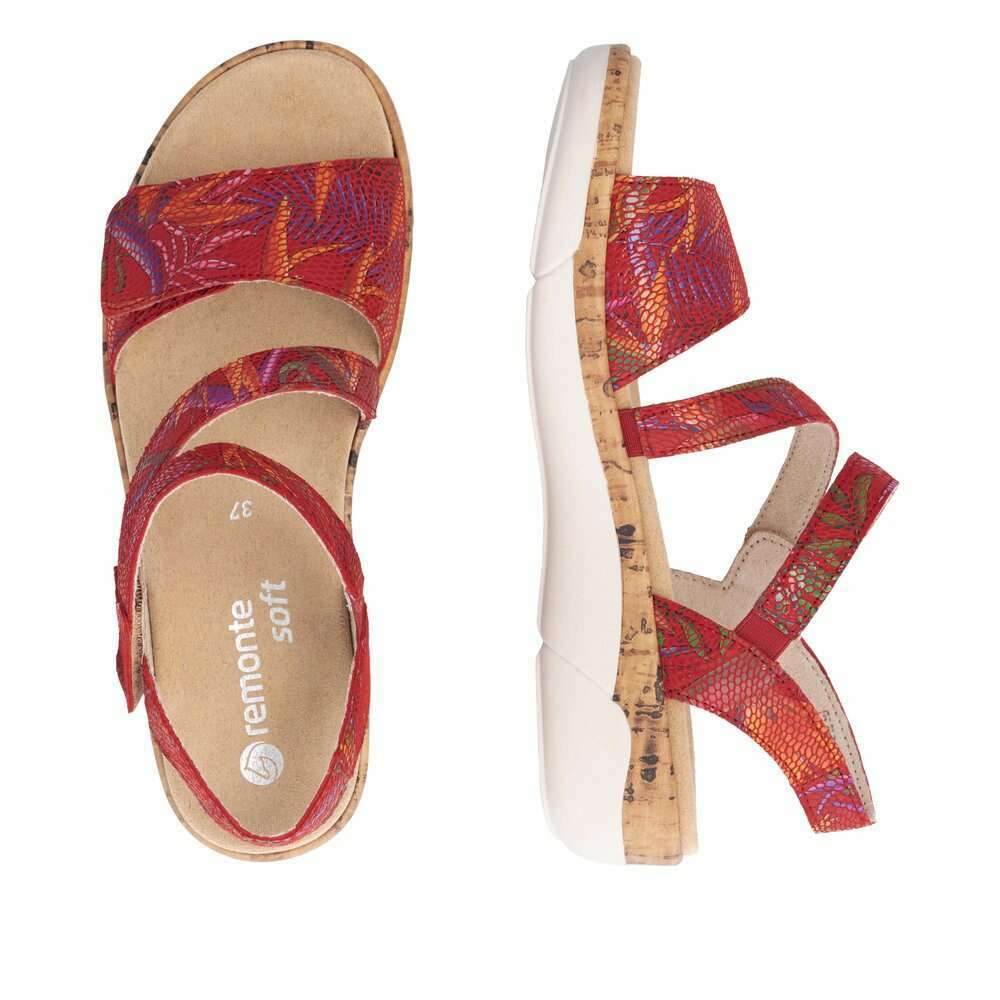 REMONTE - R6860, Sandals, Remonte, Plum Bottom