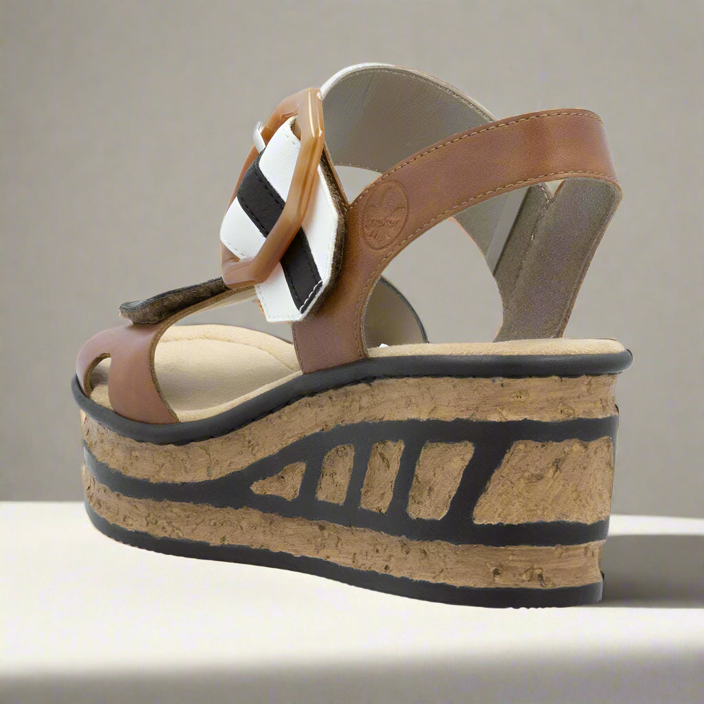 Rieker - 68176, Sandals, Rieker, Plum Bottom