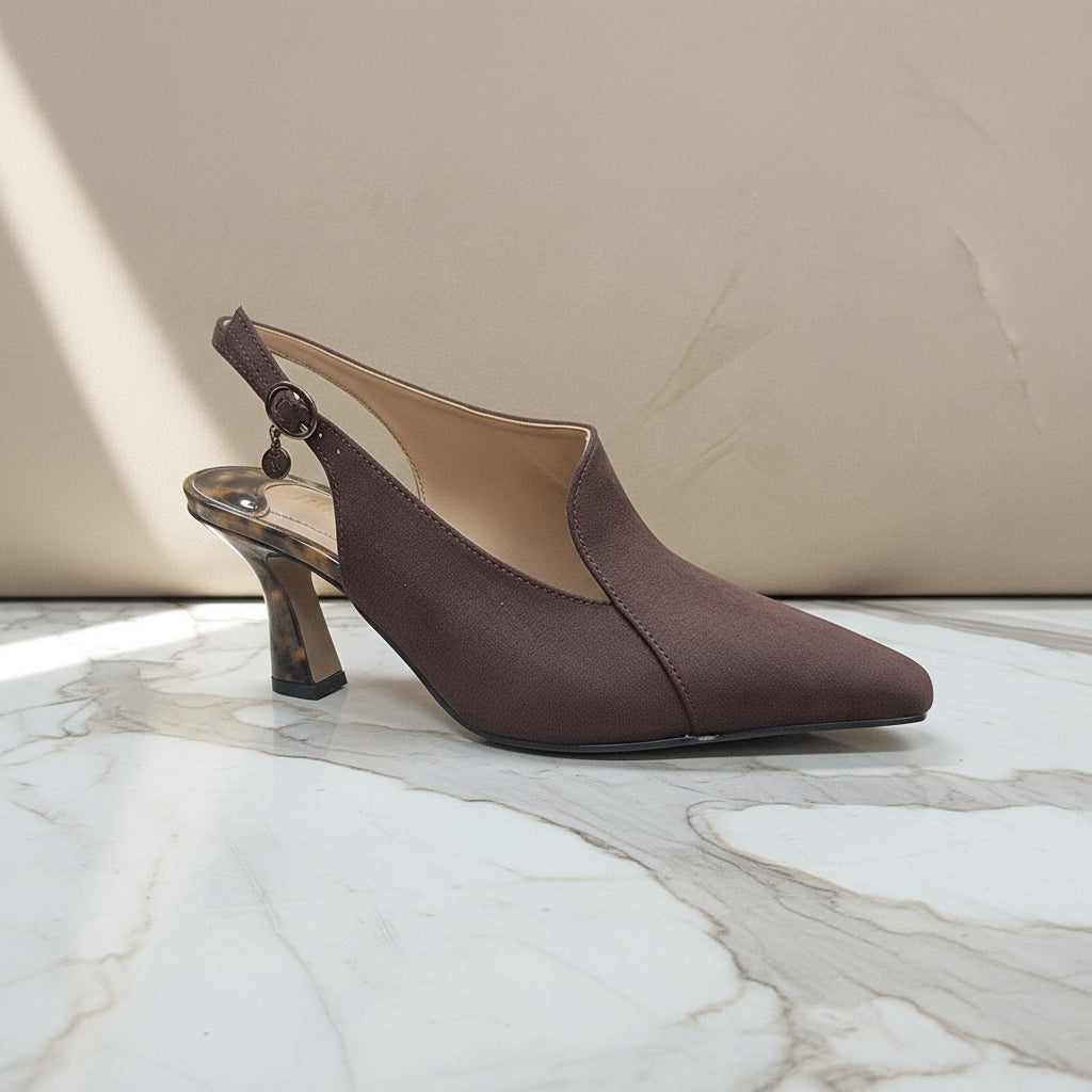 J. Renee - Prissy - Brown Suede/Tortoise Patent