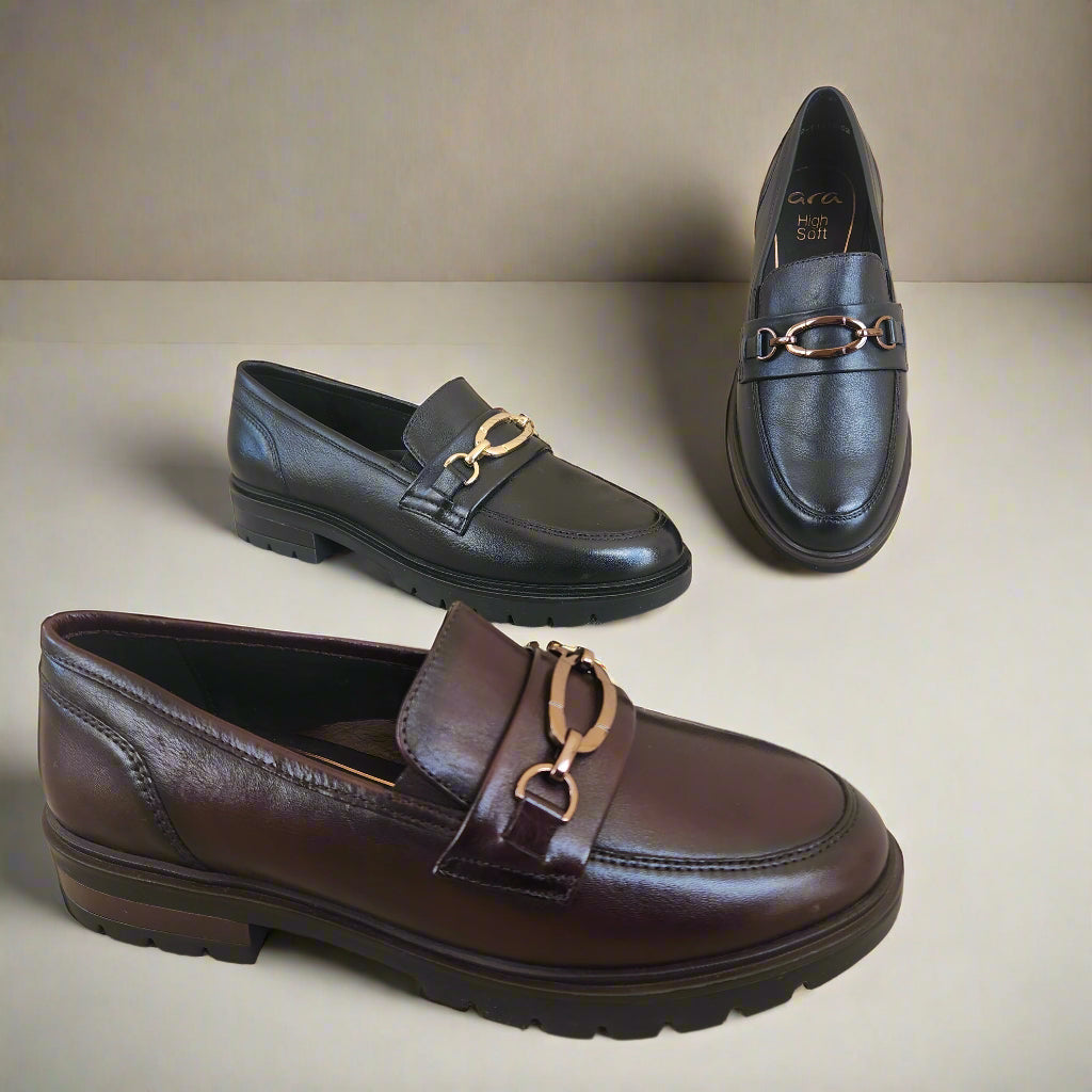 ARA Camellia loafer in black, navy or brown