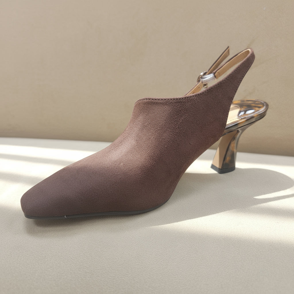 J. Renee - Prissy - Brown Suede/Tortoise Patent